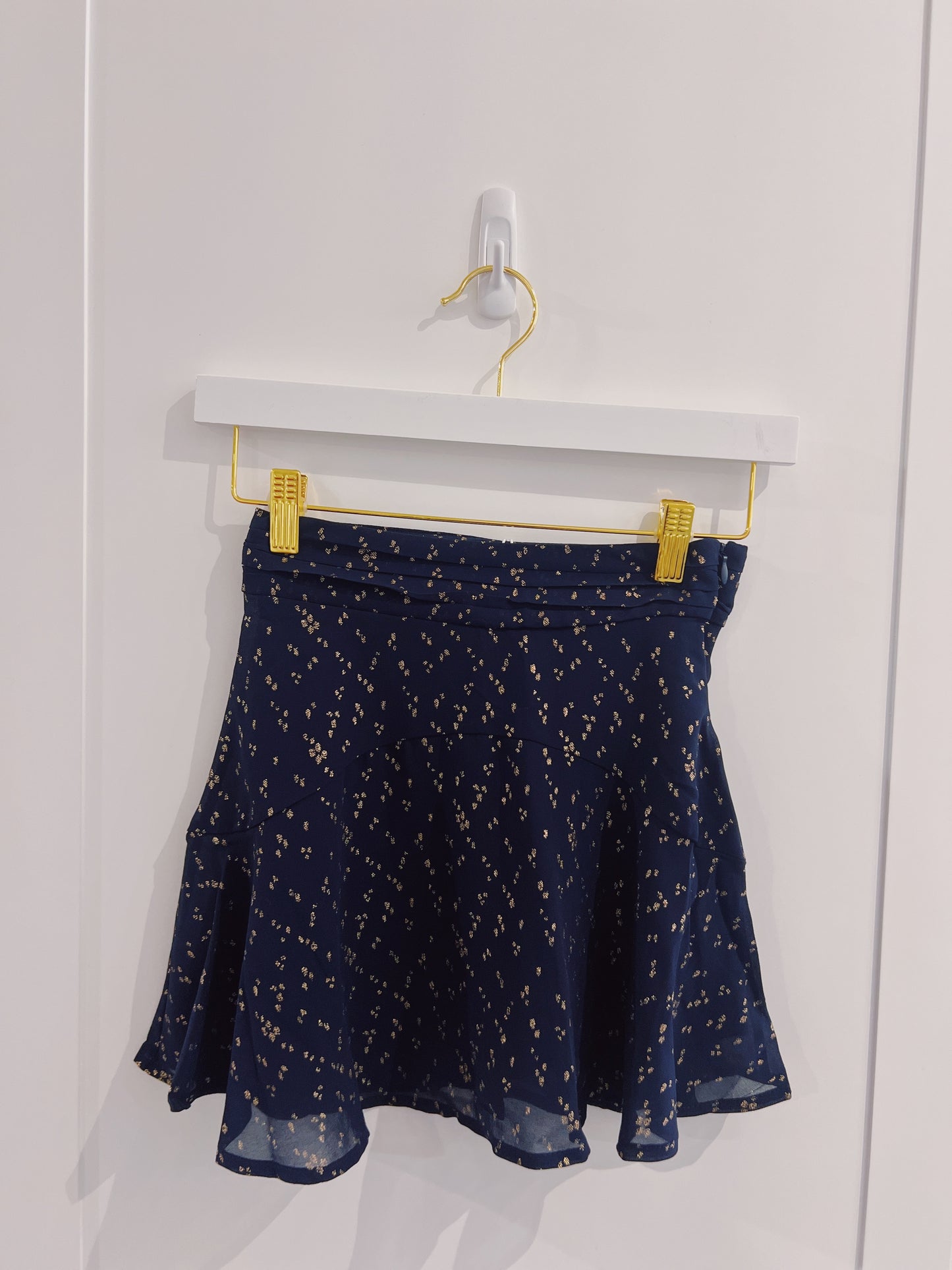 Mayoral Navy/Gold Gauze Skirt