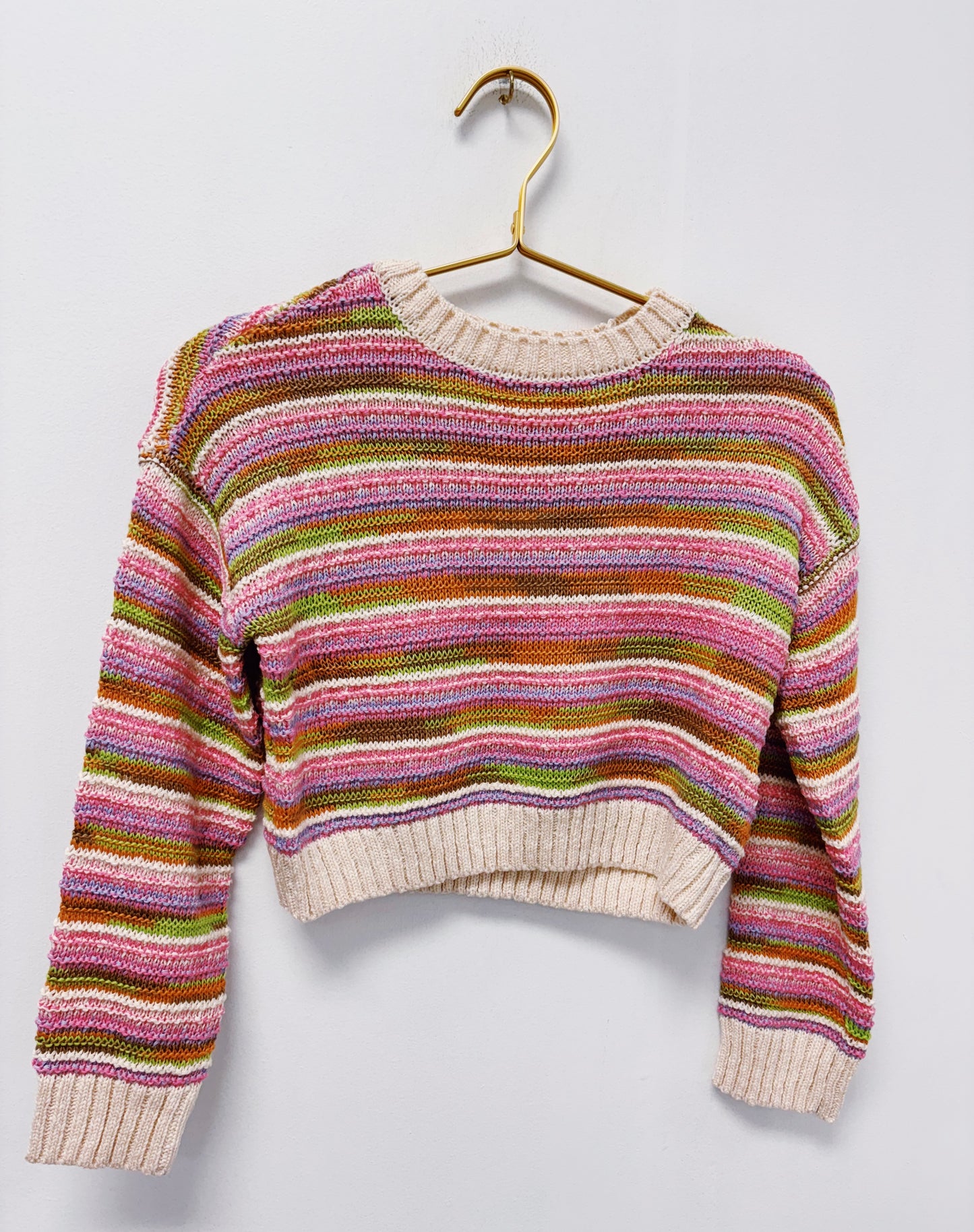 Design History Natural Brown Combo L/S Top
