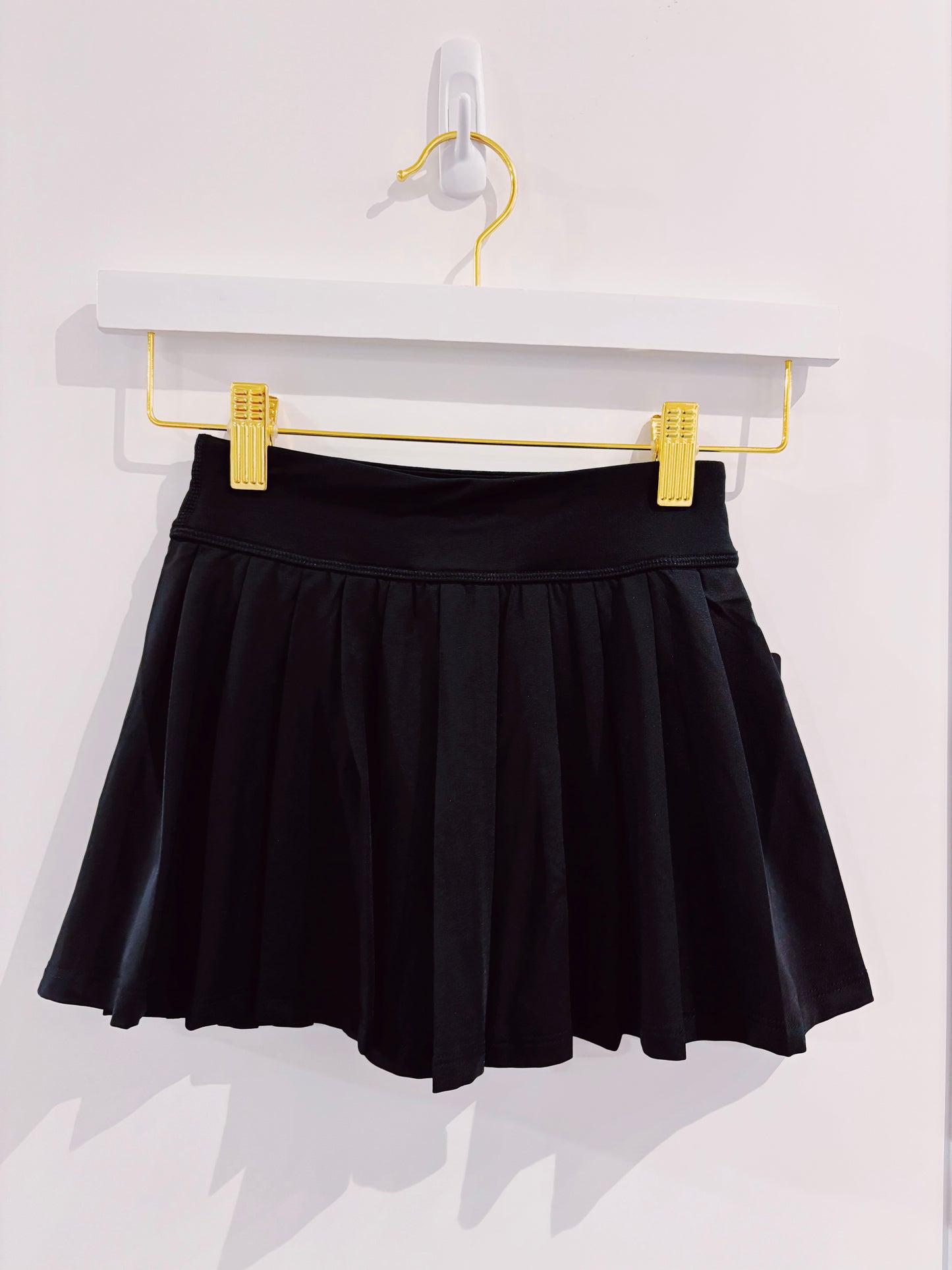 Black Pleated Everyday Skort
