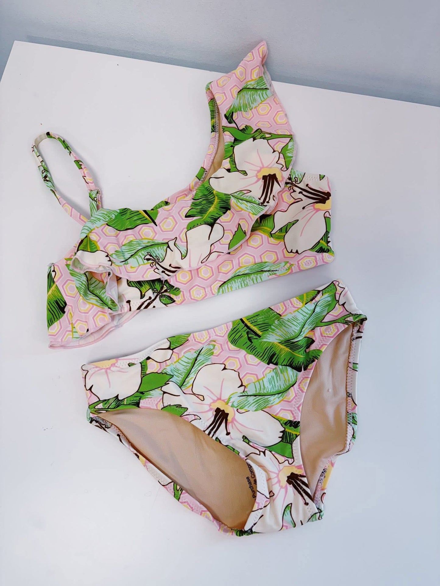 Pink Hibicus Botanical 2 Pc Swimsuit