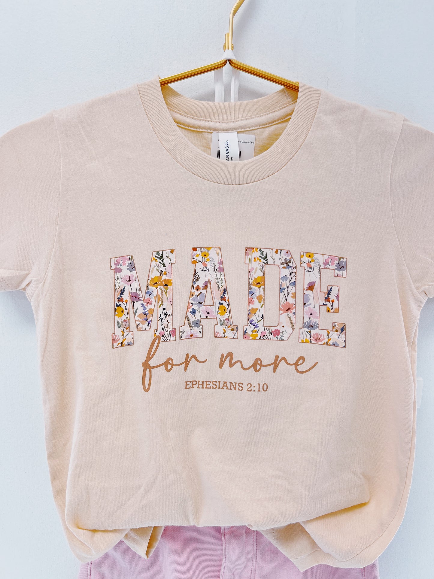 Cream Made for More Graphic Tee