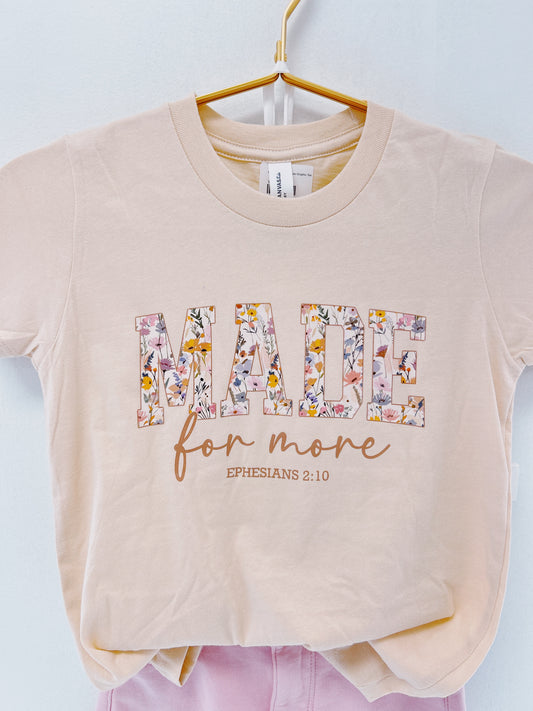 Cream Made for More Graphic Tee