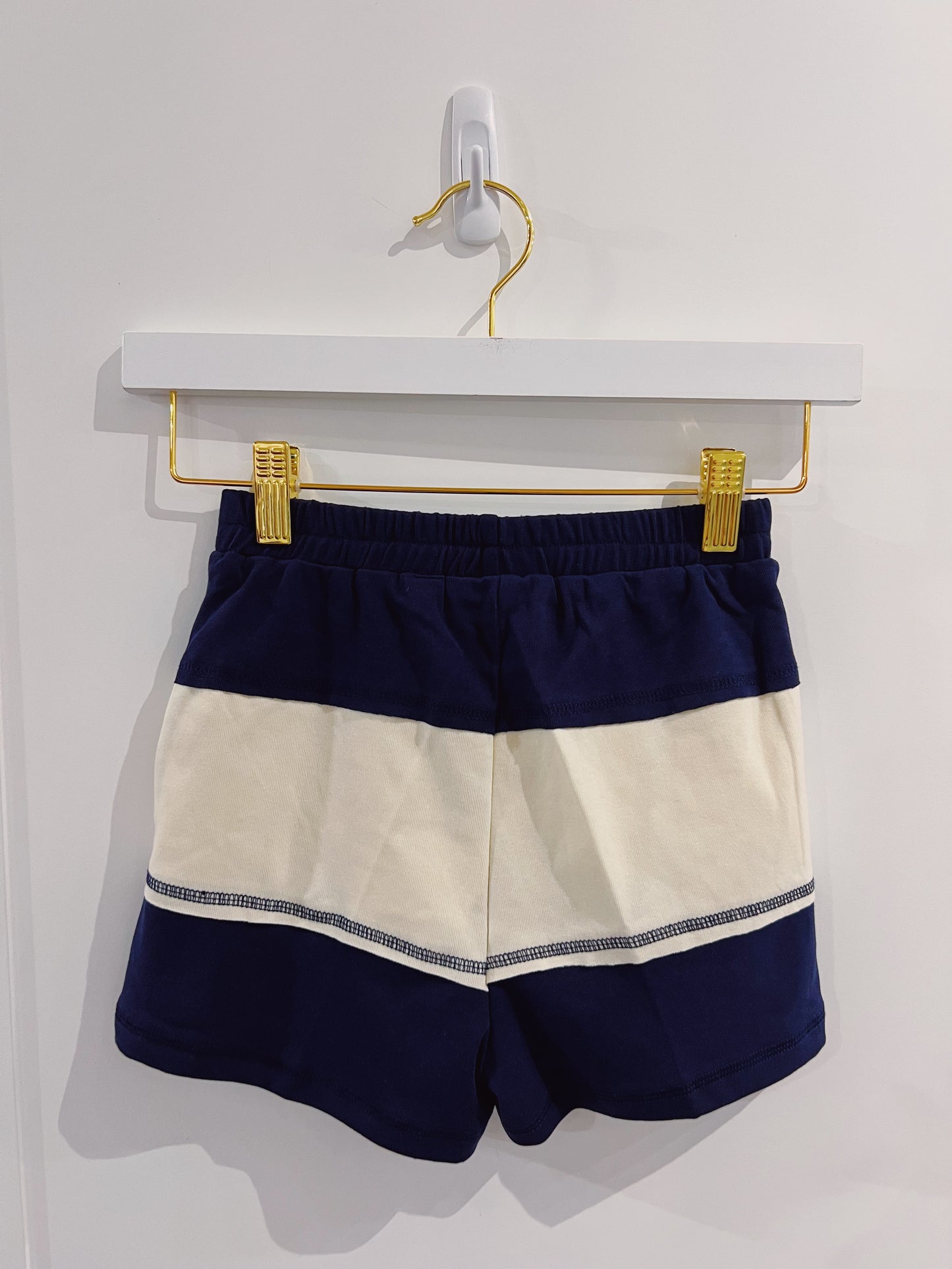 Hayden Navy/Cream Half Zip Short Set