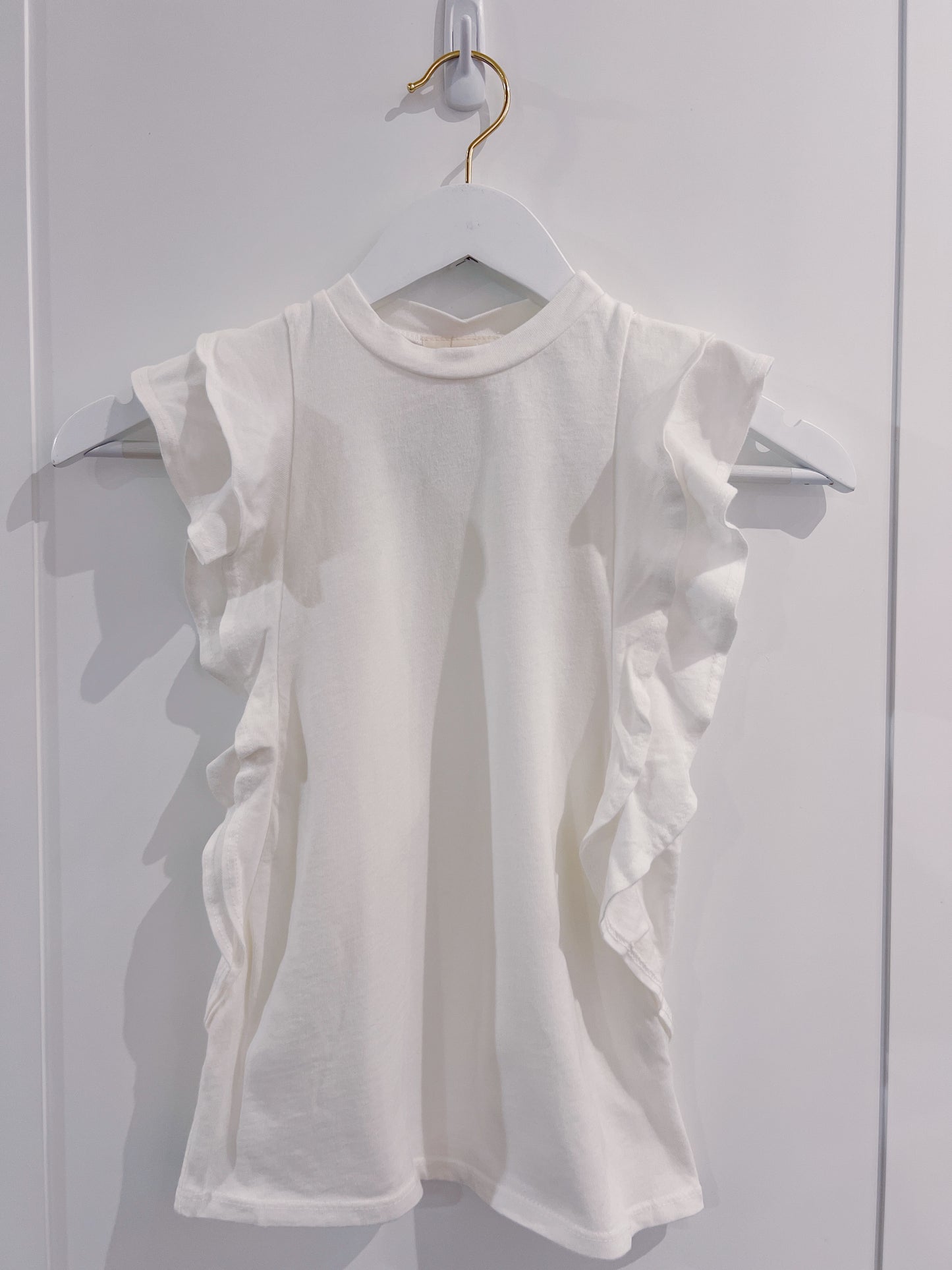 Love Daisy White Double Ruffle Tank