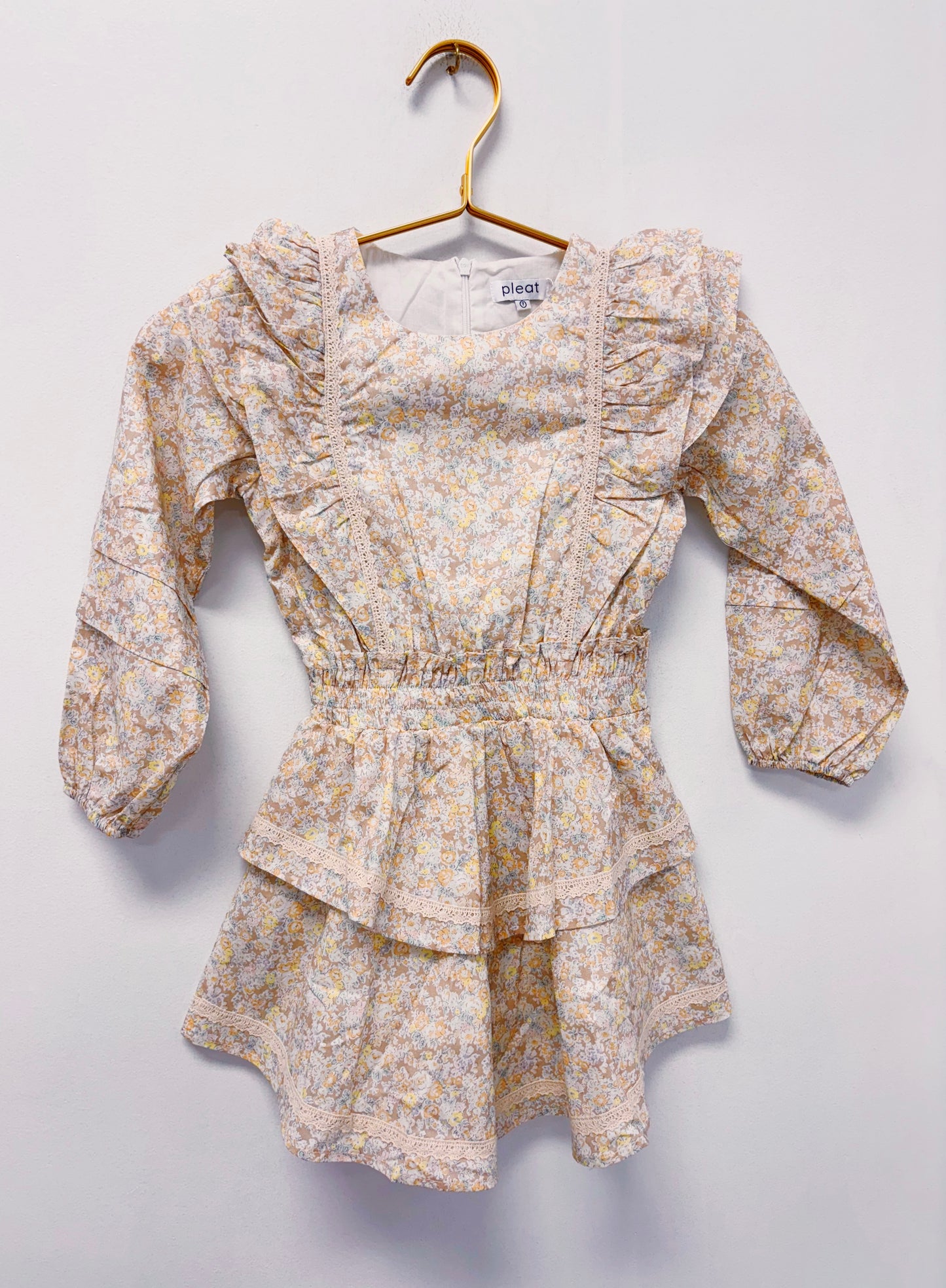 Pleat Icy Floral Tate Dress