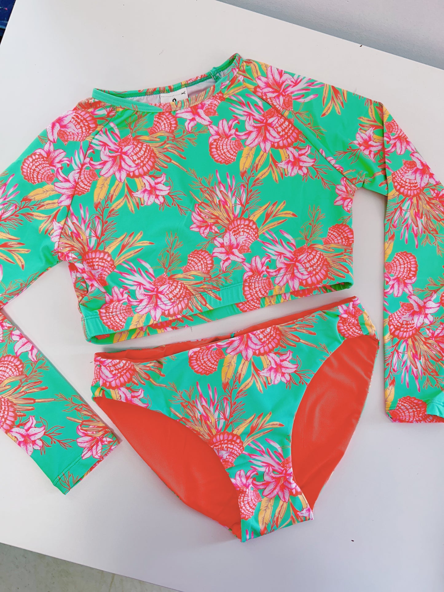 Snapper Rock Coastal Shells Crop Swimsuit