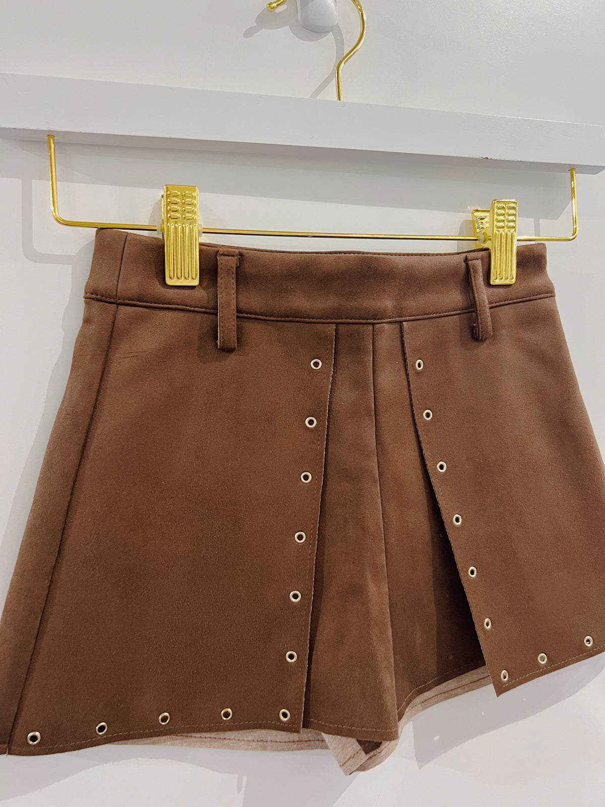 Mayoral Chestnut Faux Suede Shorts
