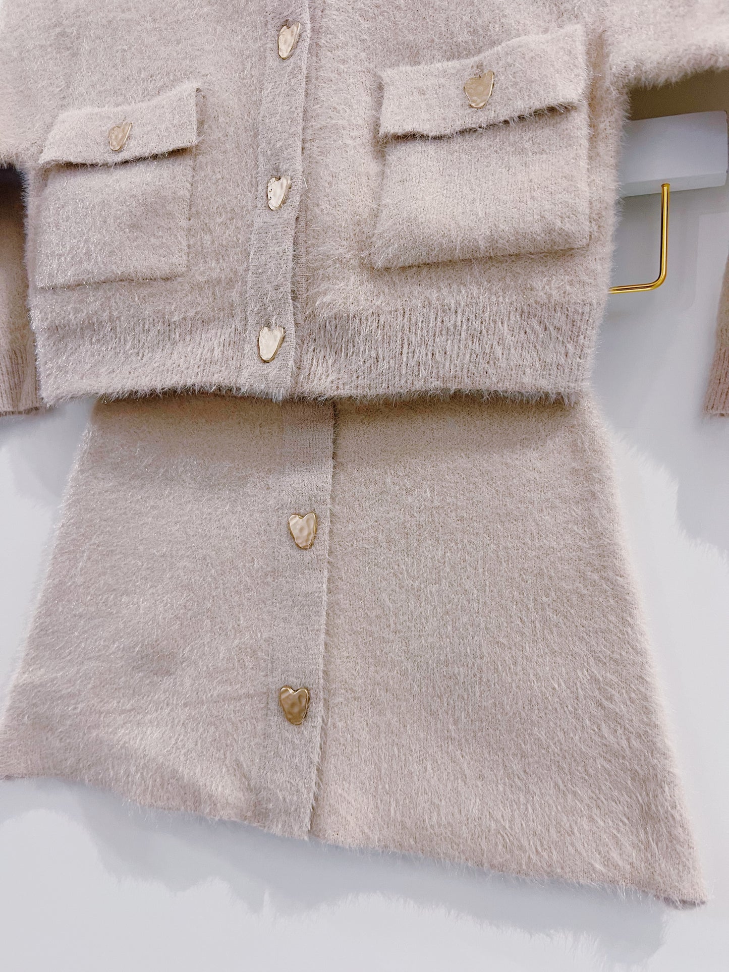 Mayoral Beige Tricot Skirt Set