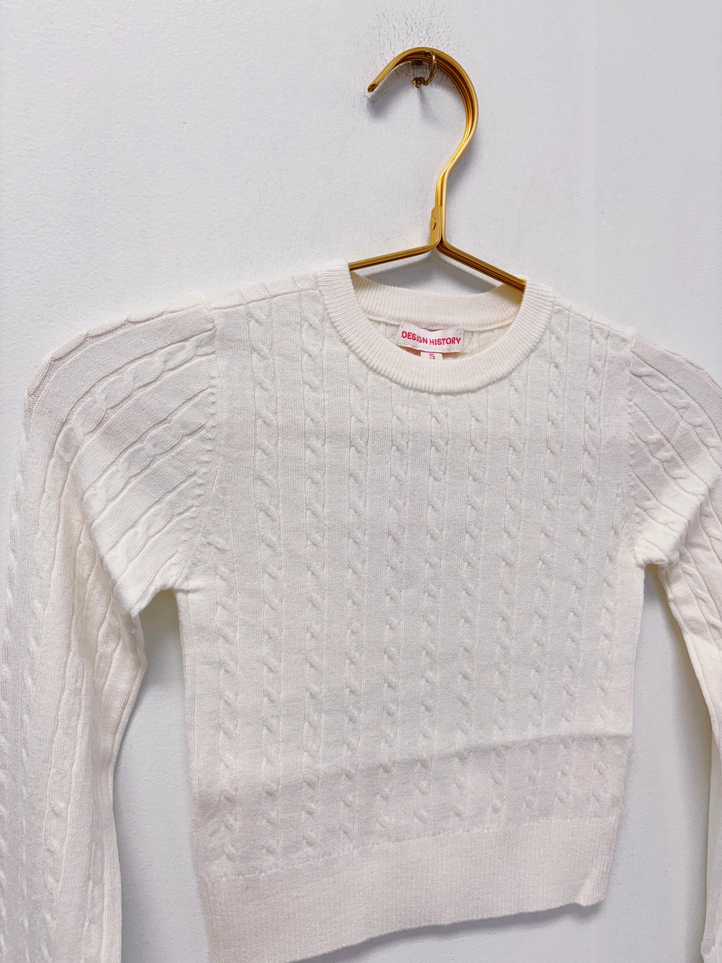 Design History Winter White L/S Top