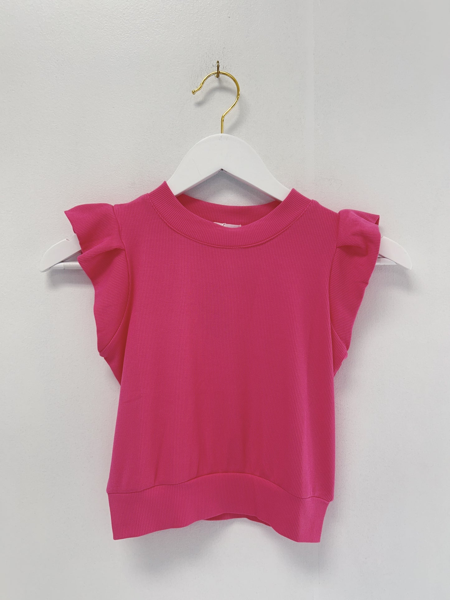 Pleat Hot Pink Olivia Knit Top