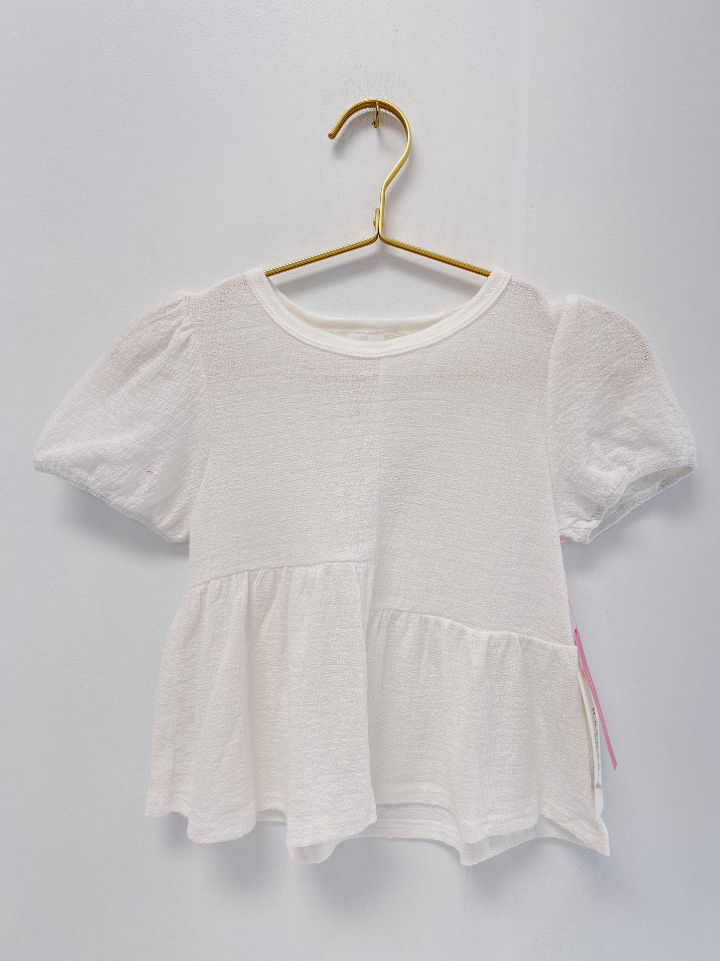 Hayden White Crinkle Top