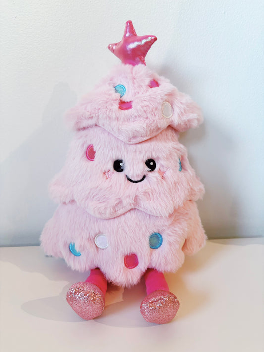 Iscream Pink Glitter Christmas Tree Plush