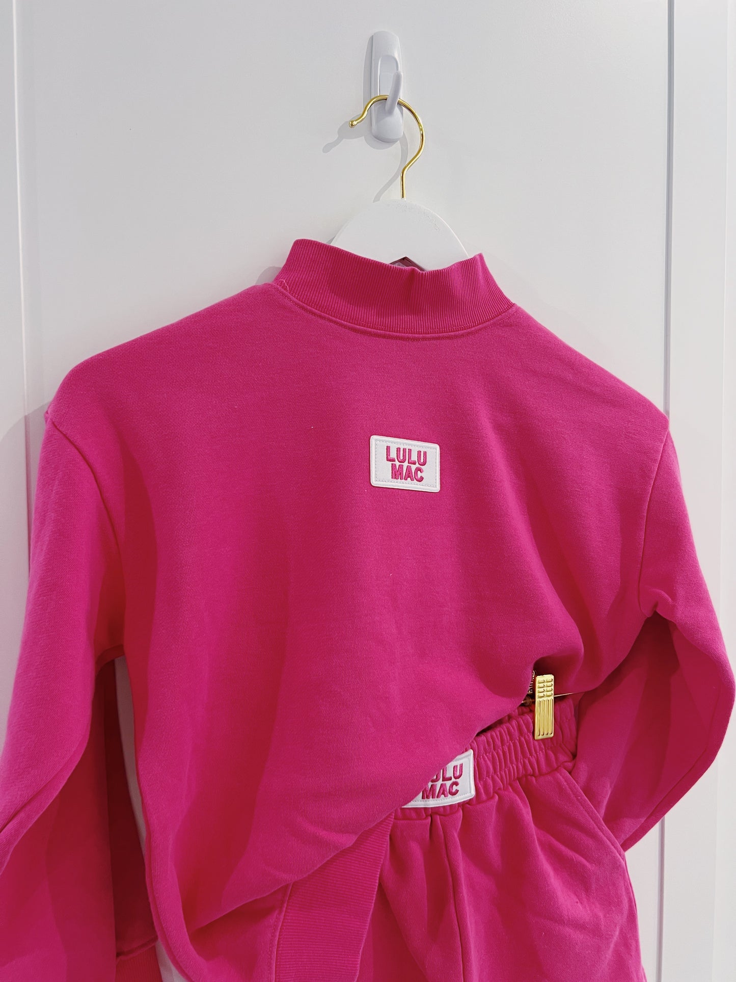 LuLu Mac Kid Terry Cloth Top- Hot Pink