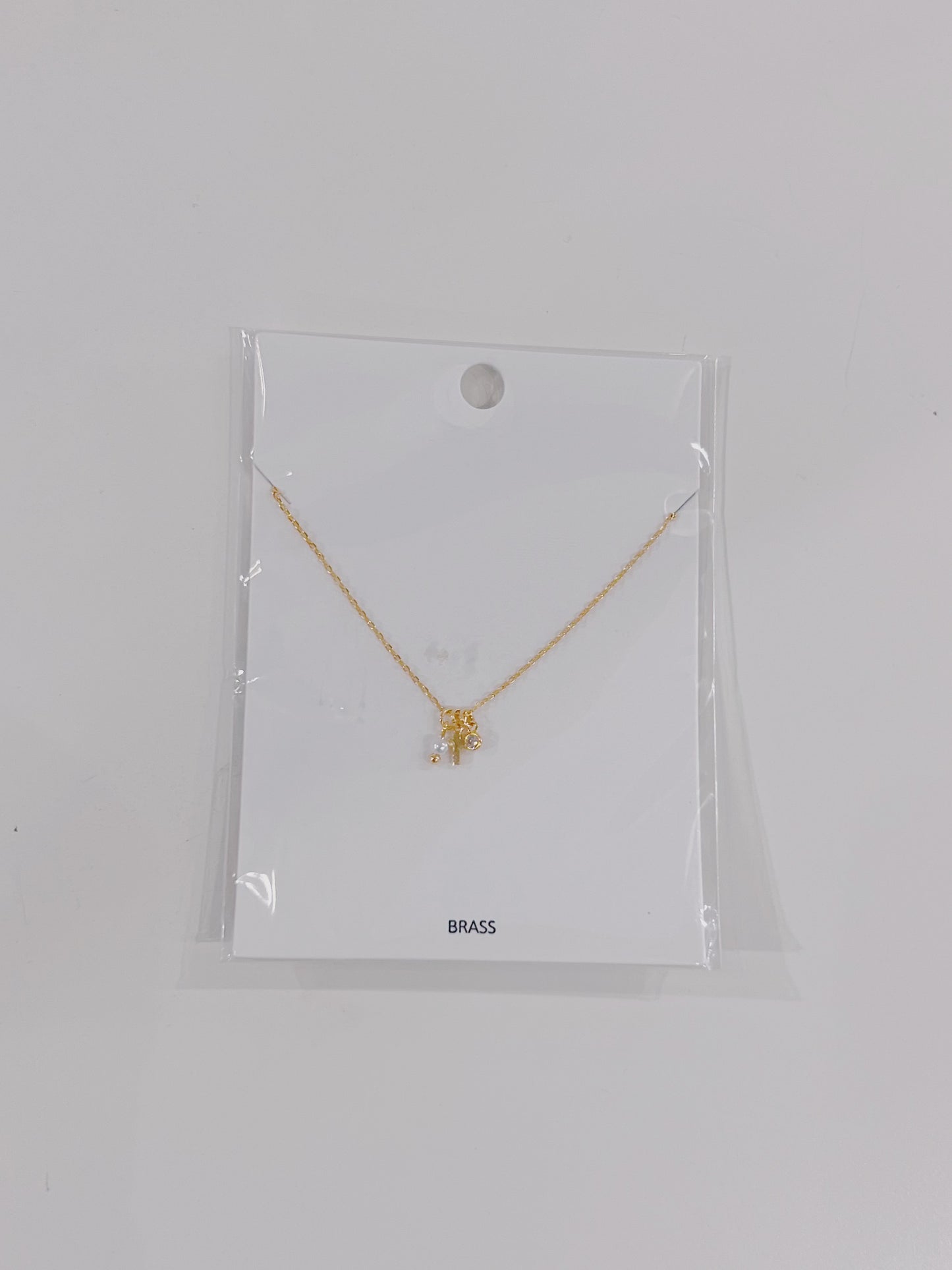 Gold Cross Charm Necklace