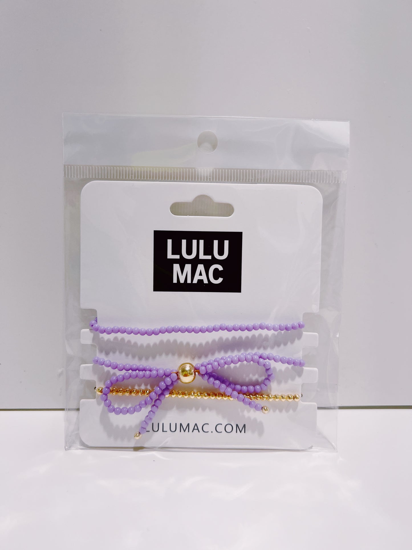 Bow Bracelet Stack- Lavender