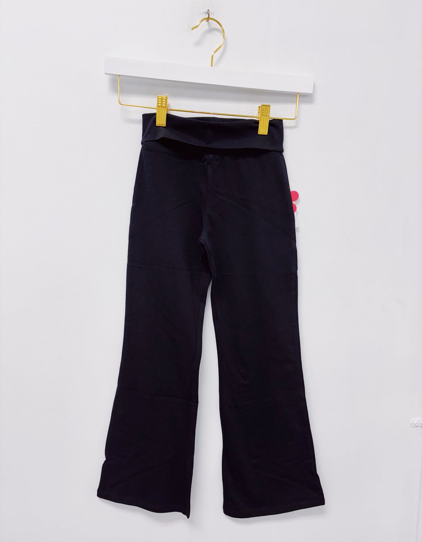 Paper Flower Black Basic Pants