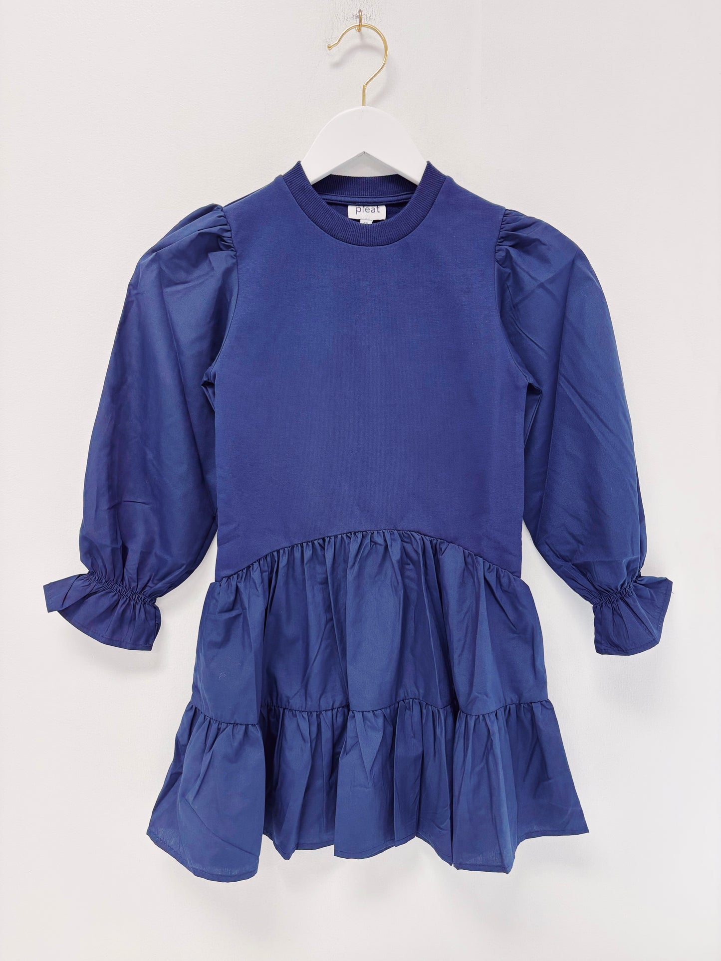 Pleat Navy Cece Dress