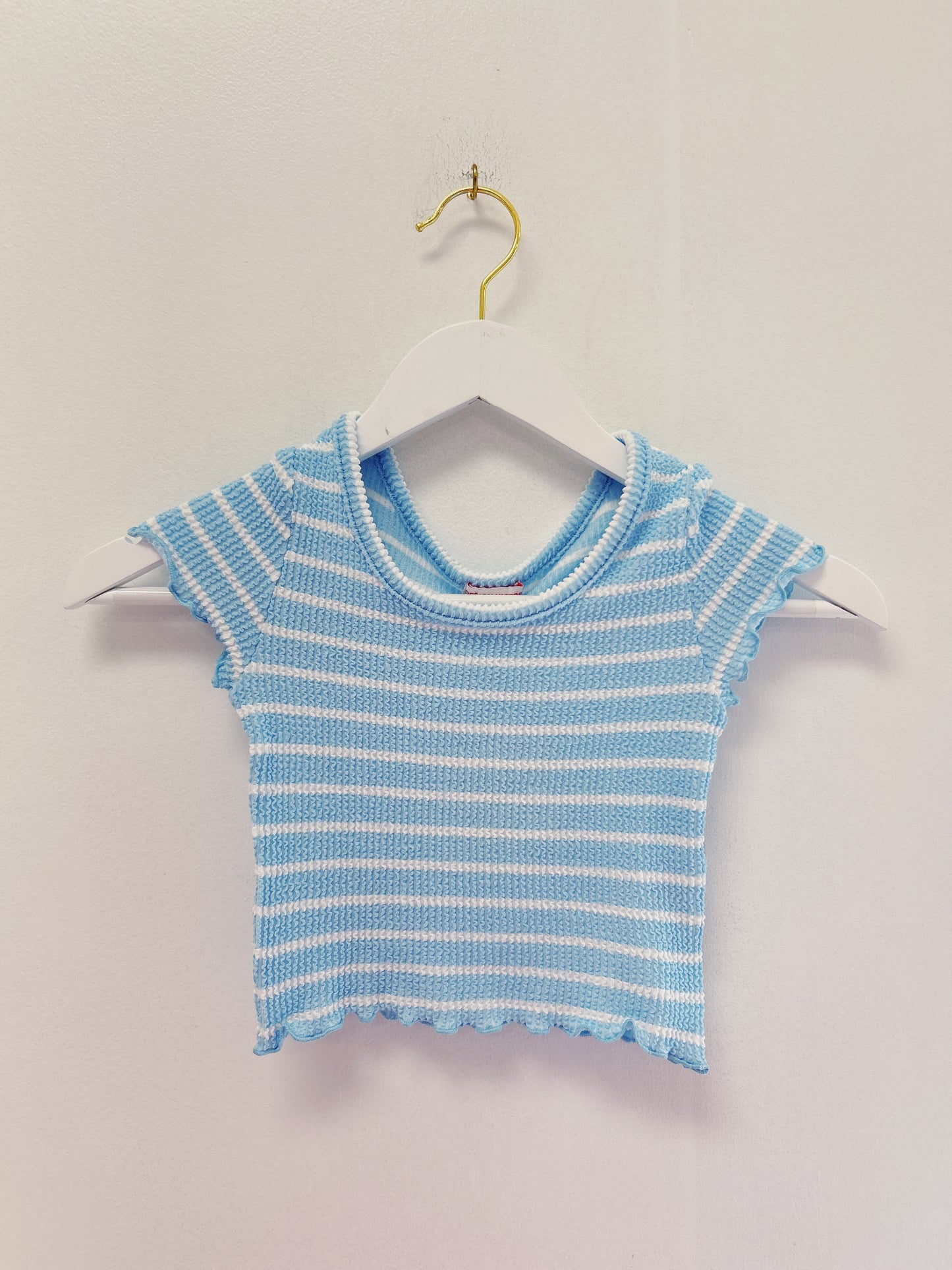 Design History Blue Combo S/S Top