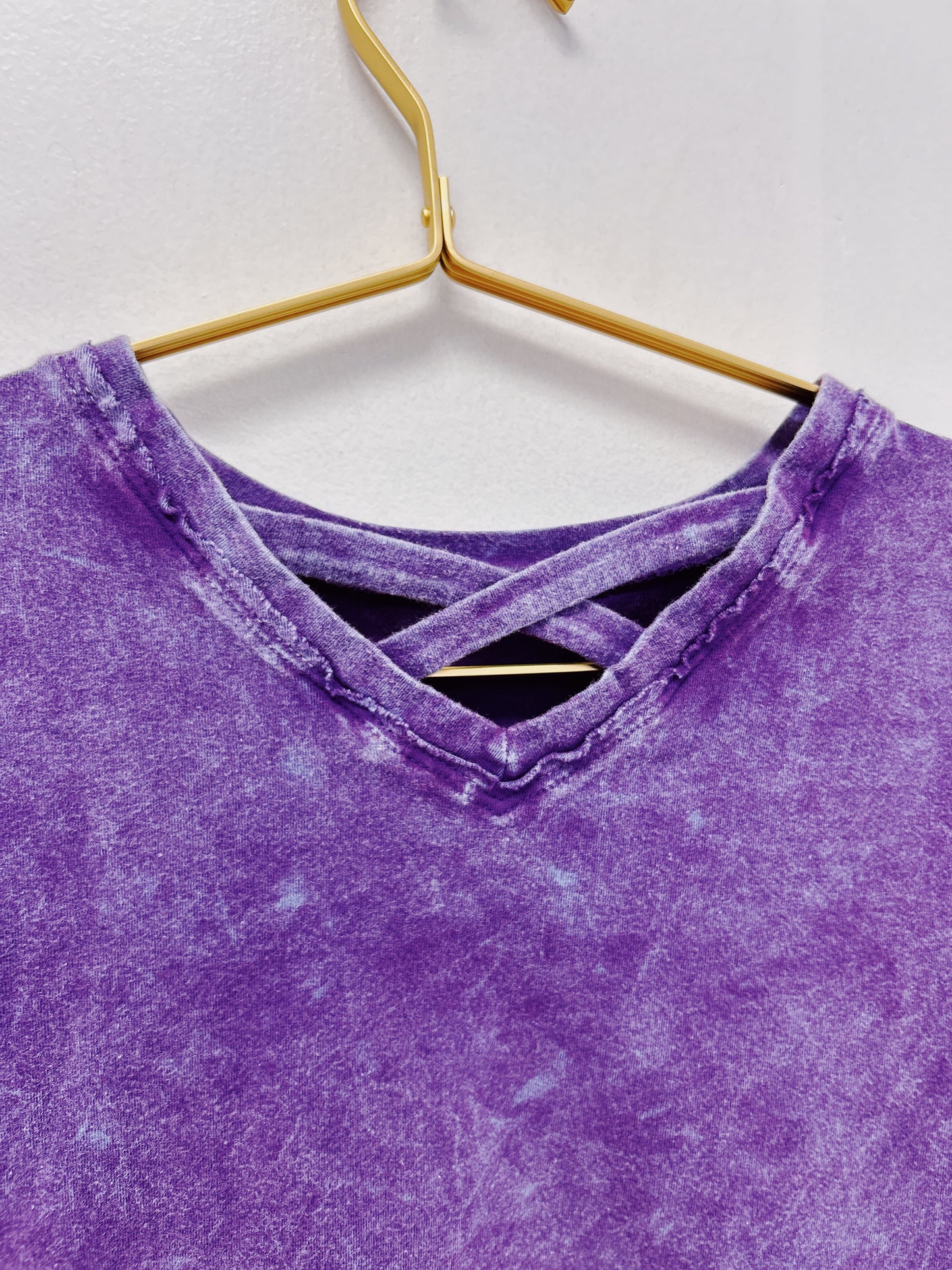 Erge Purple Vintage Washed L/S Top