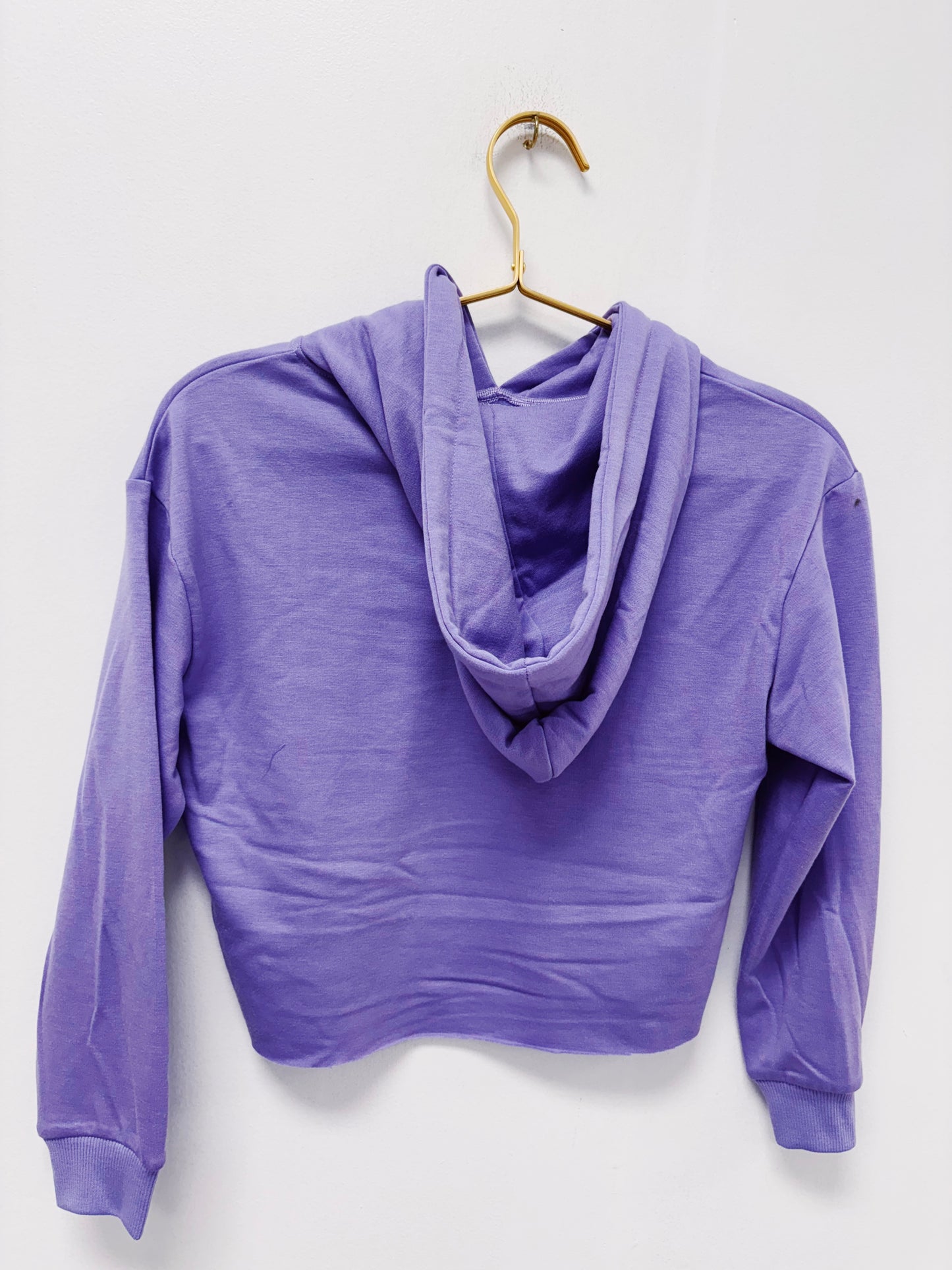 Violet Cloud Raw Edge Hoodie