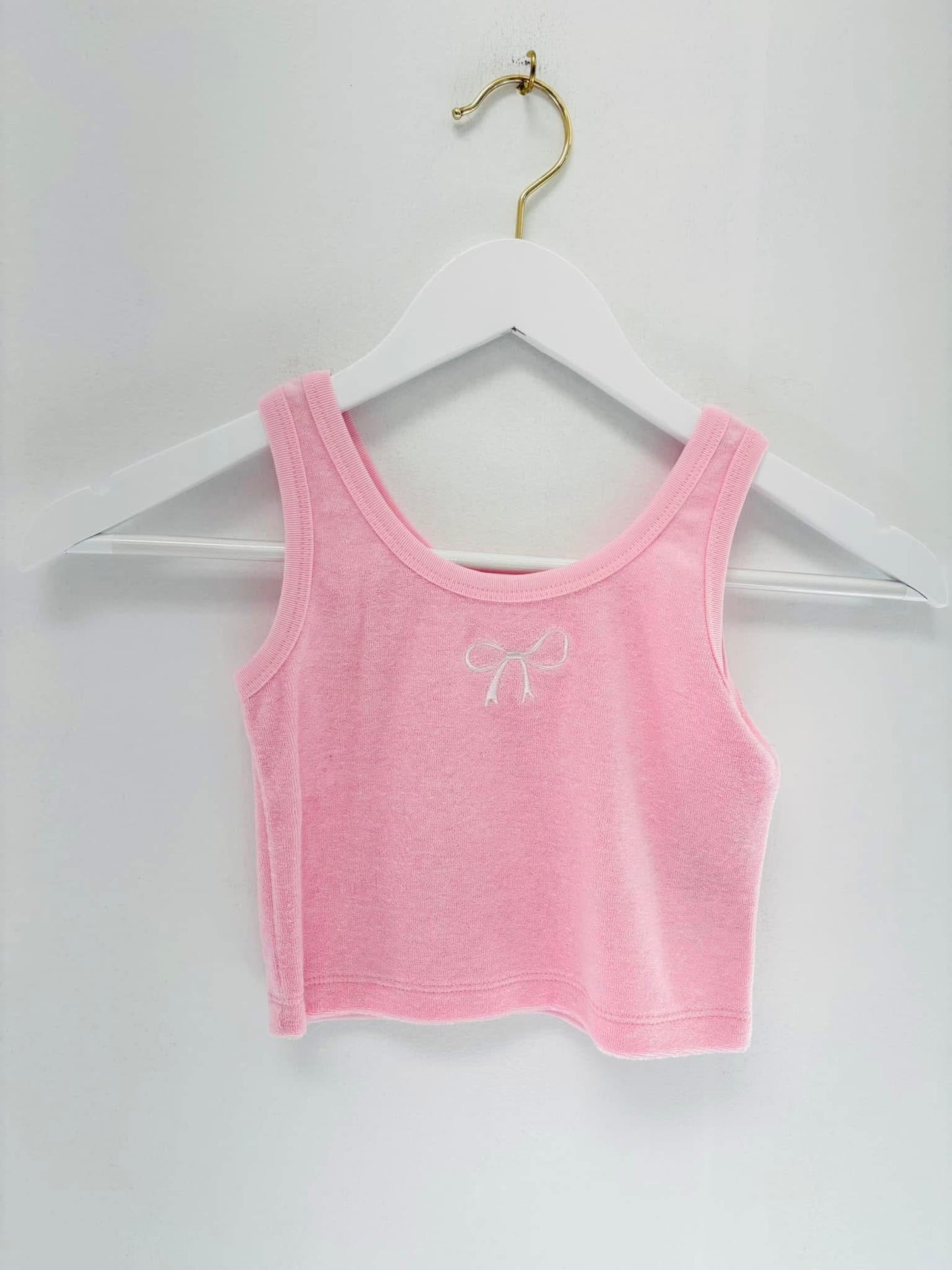 Theme Pink Bow Terry Tank