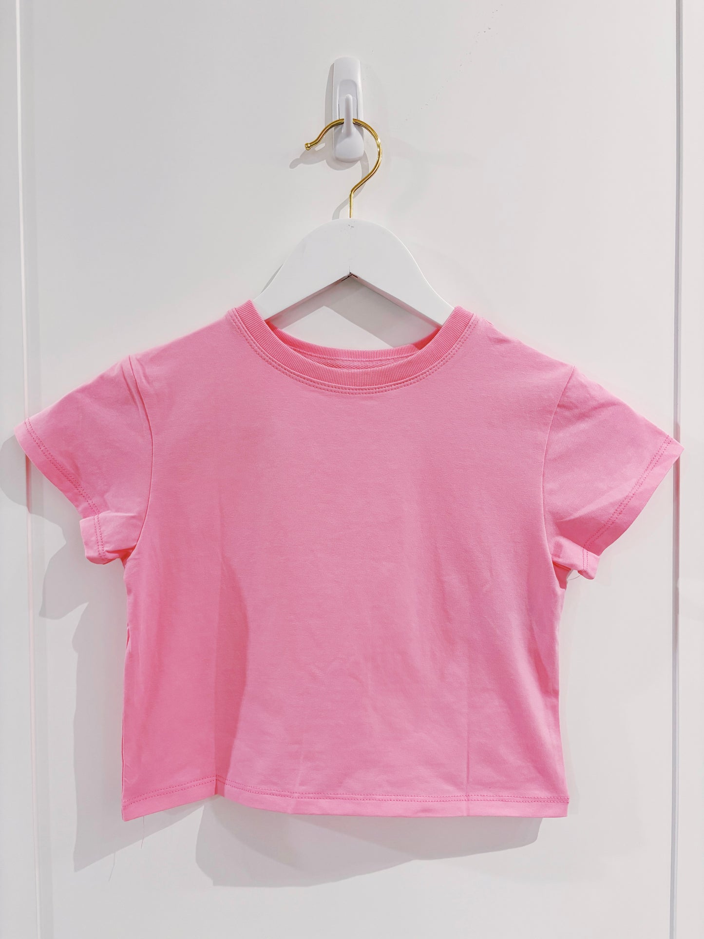 Azarhia Solid Boxy Tee- Pink