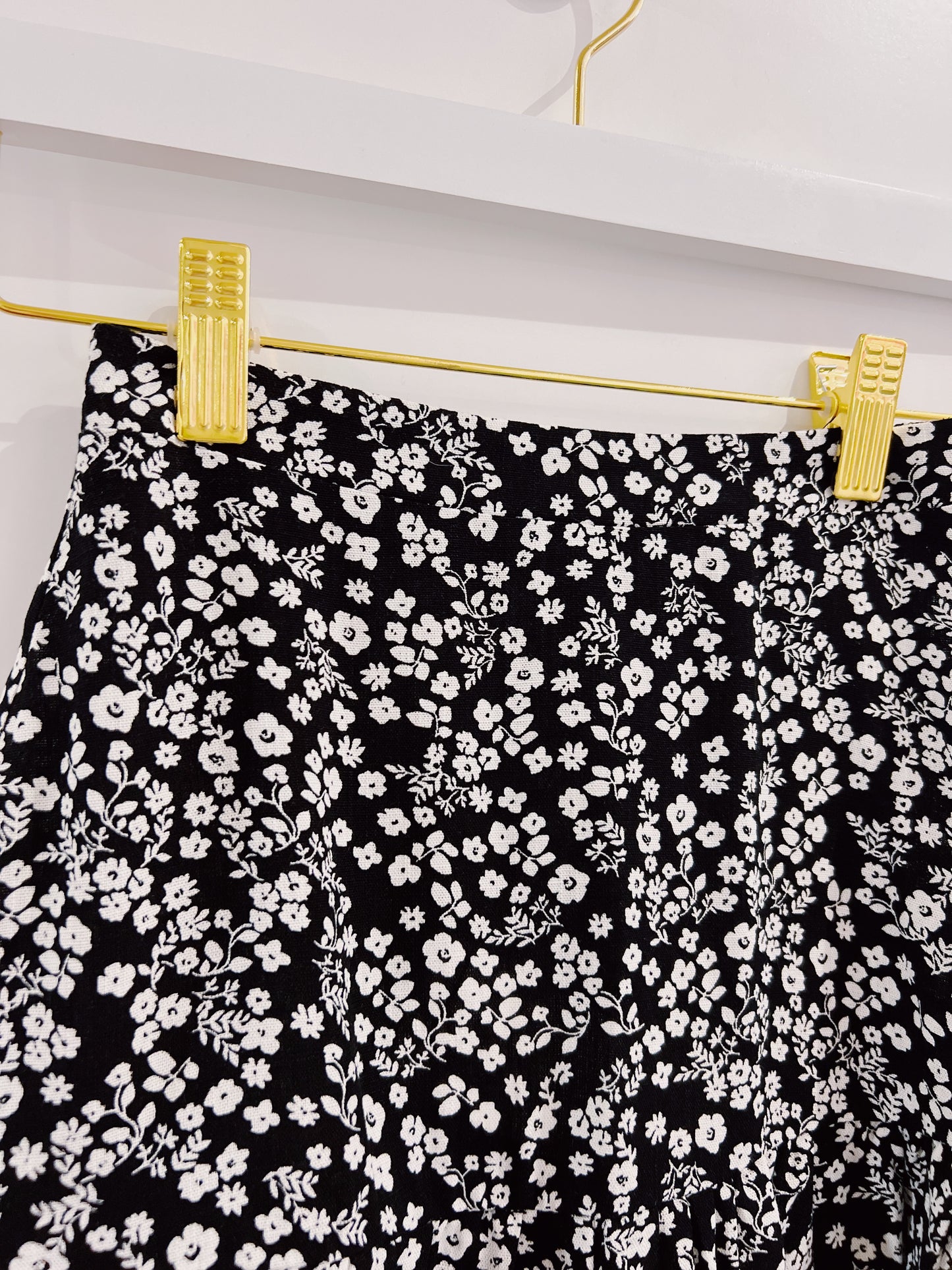 Molly Bracken Black/White Floral Skirt
