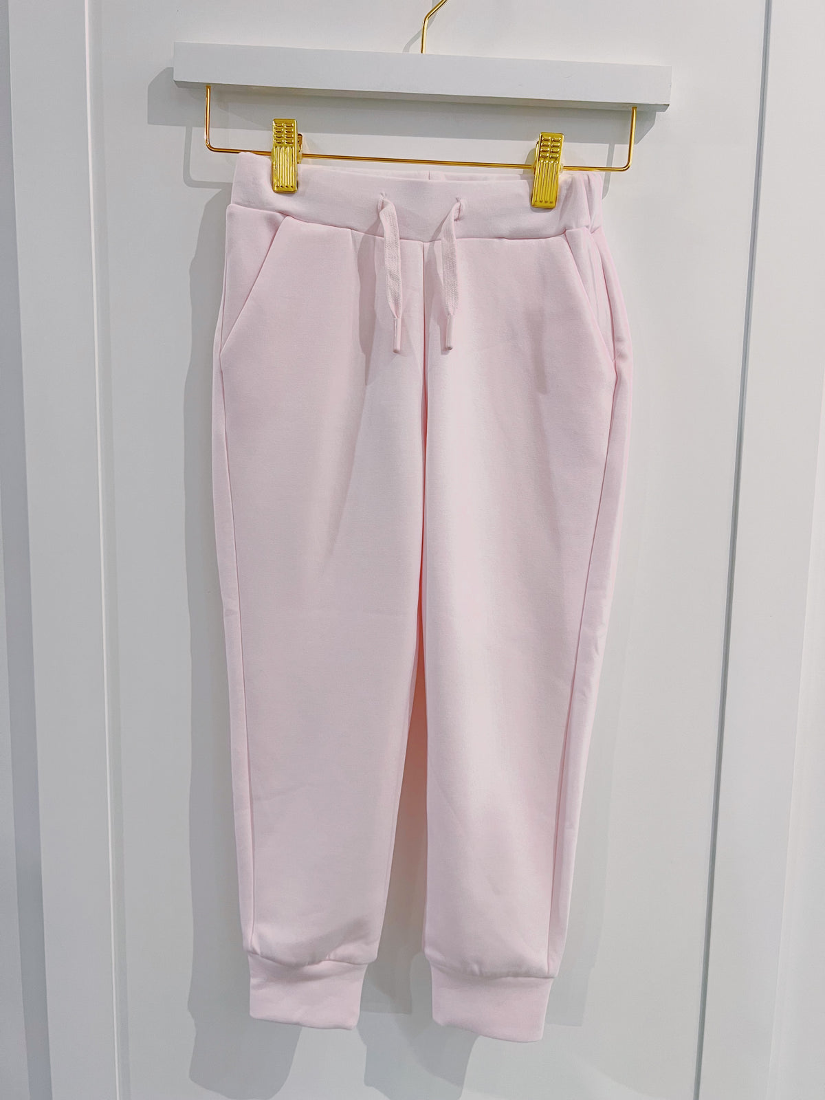 Pleat Light Pink Lana Joggers