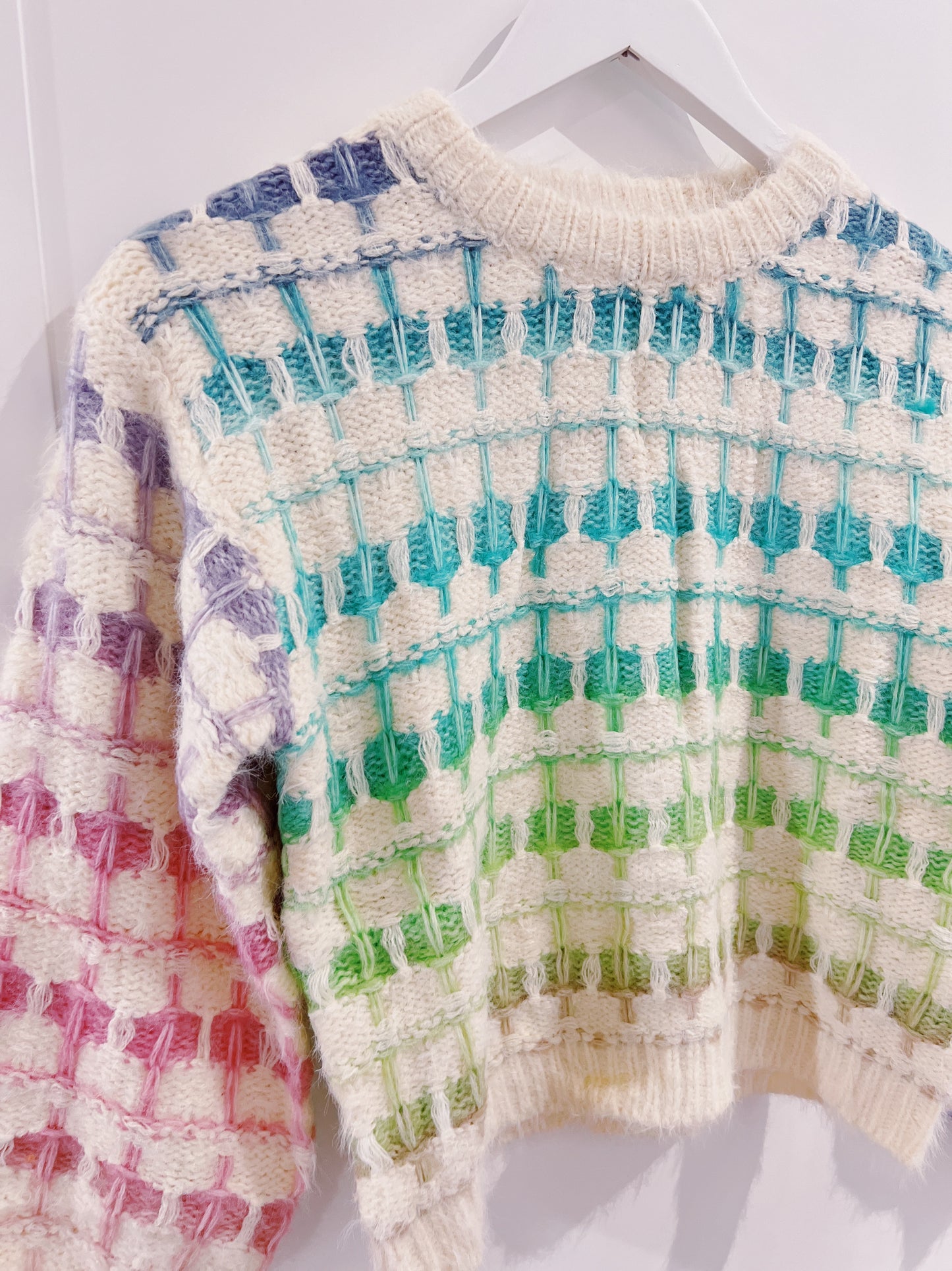 Love Daisy Pastel Rainbow Sweater