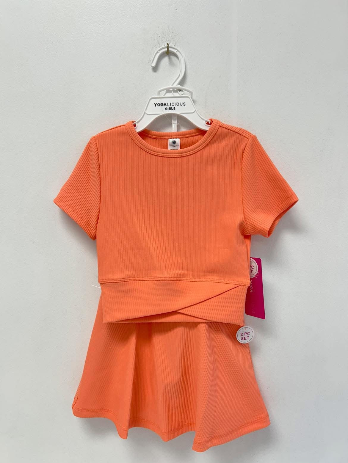 Fusion Coral Rib Crossover Top/Skort Set