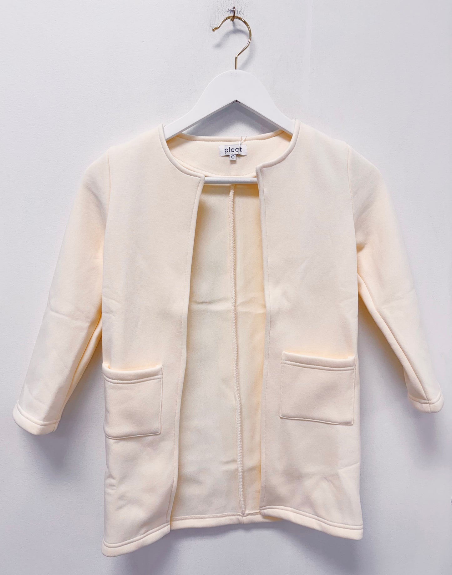 Pleat Cream Hadley Cardigan