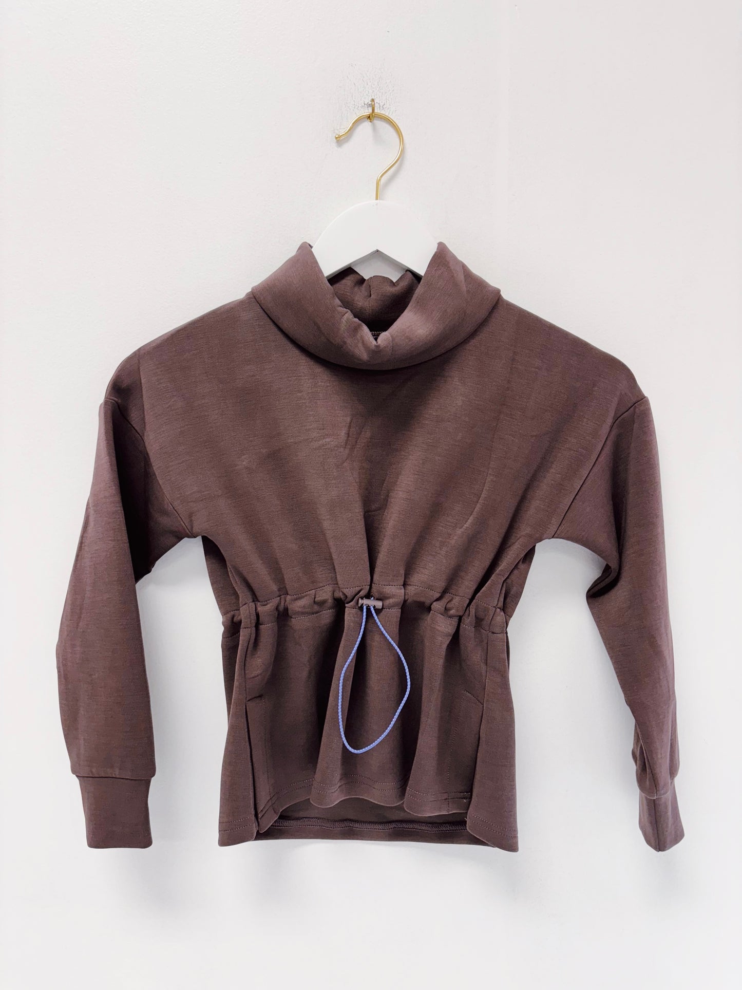 Pleat Cocoa/Purple Cozy Nell Top
