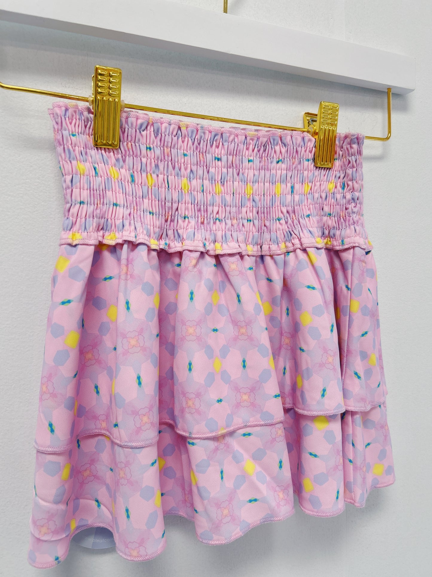 Pleat Pink Lemonade Scottie Skirt