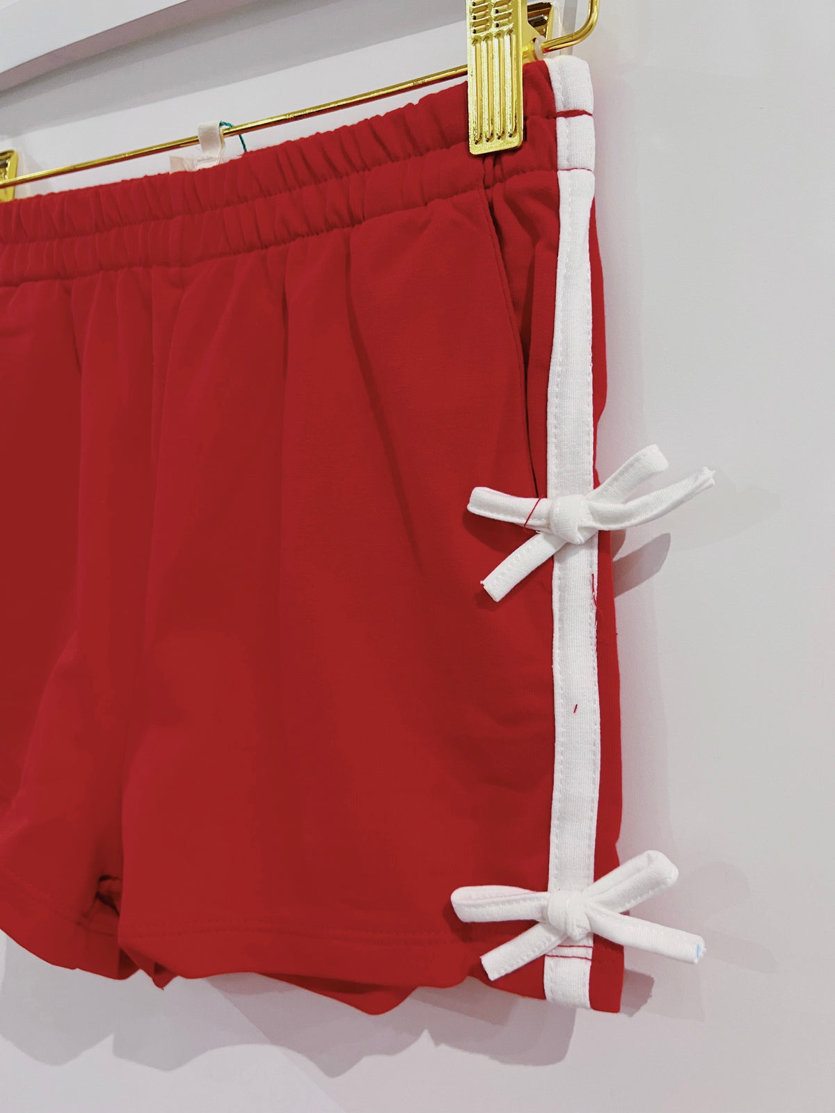 Hayden Red/White Bow Shorts