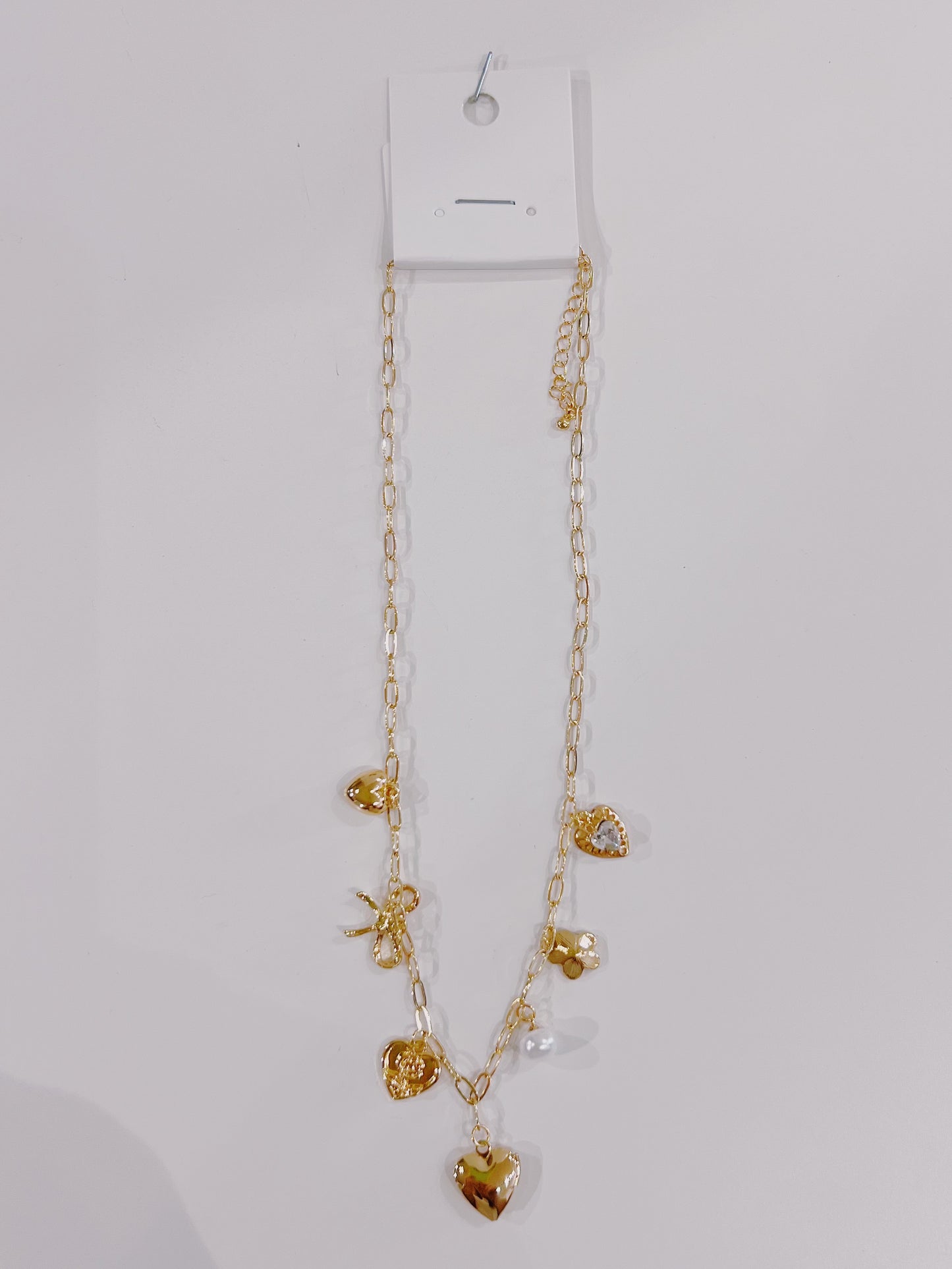 Gold Heart Charm Necklace