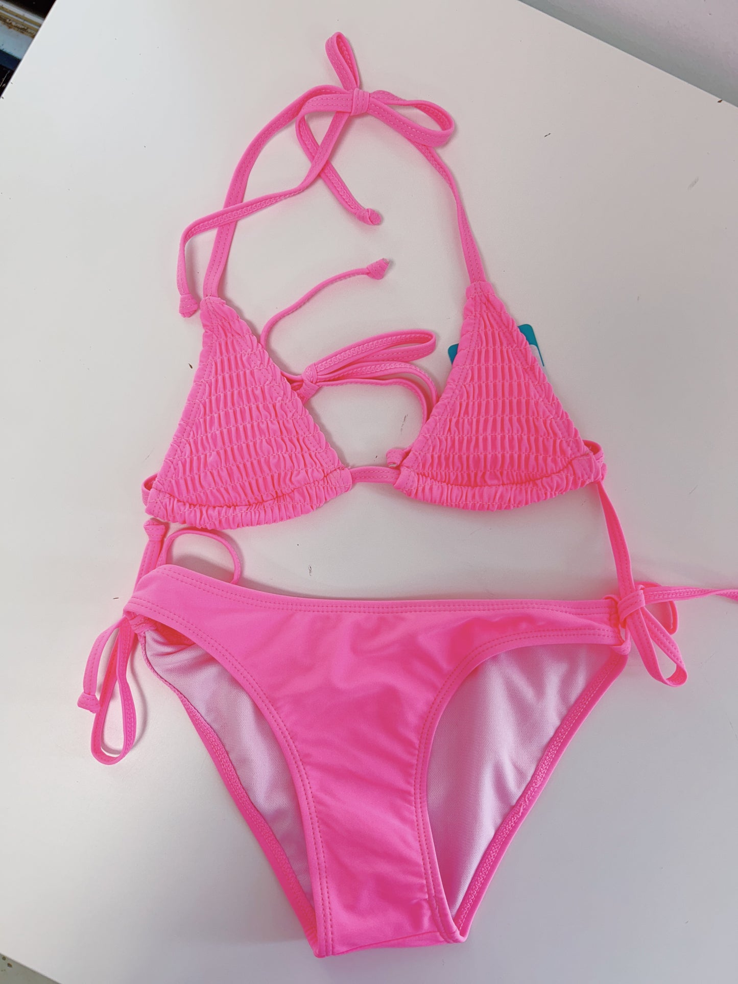 Snapper Rock Pink Shirred Swimsuit