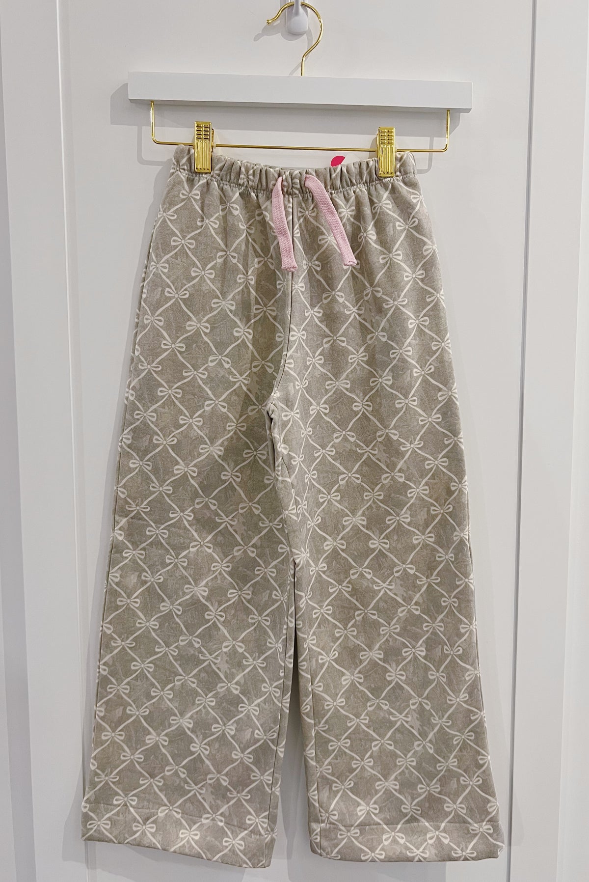 Paper Flower Bow Pattern Pant Set