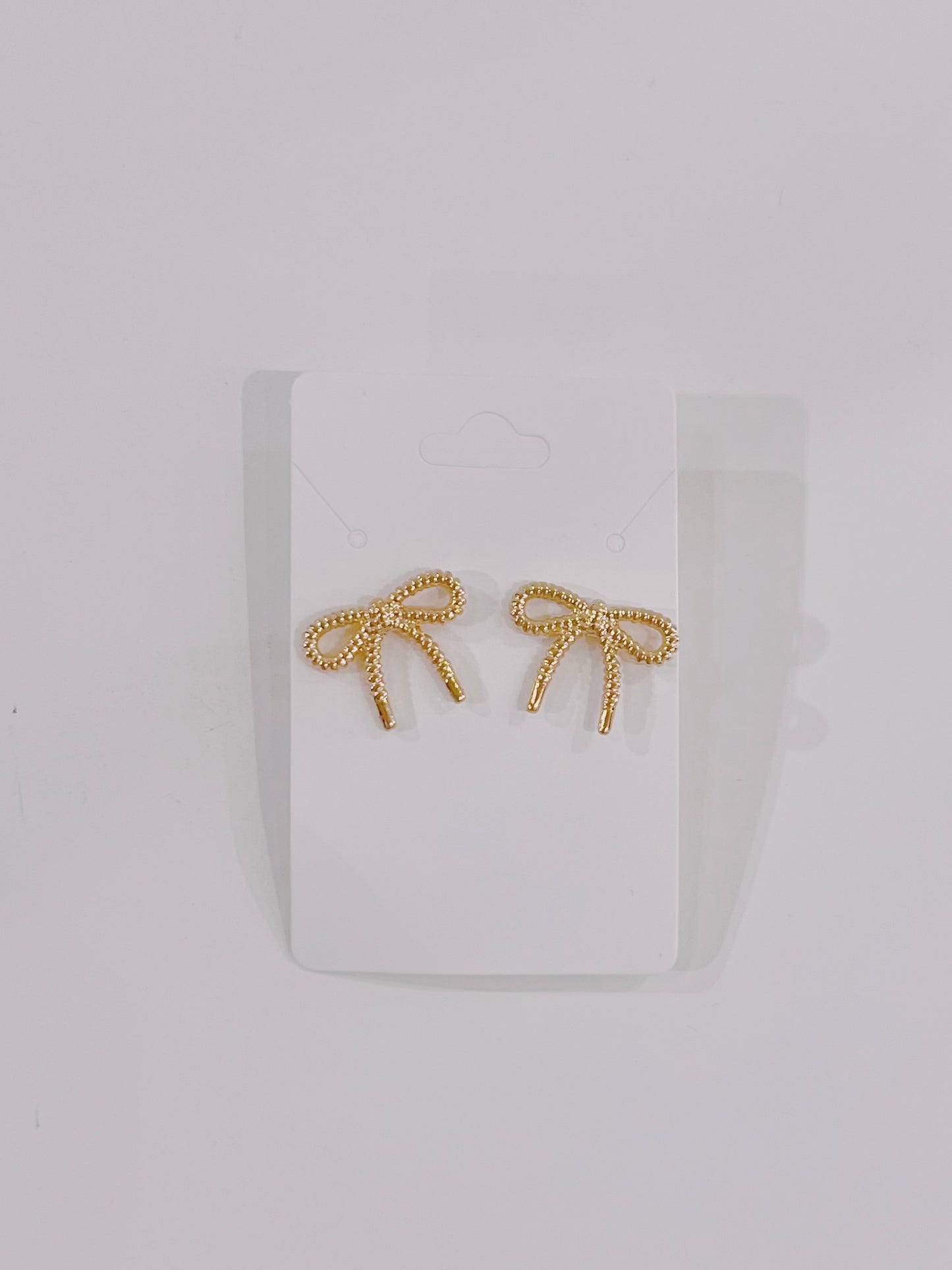 Thick Gold Rope Bow Studs