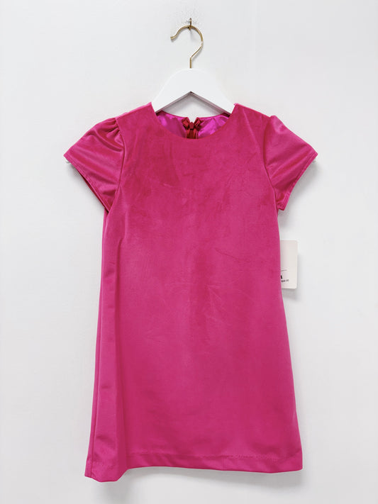 Maggie Breen Hot Pink Velvet Aline Dress