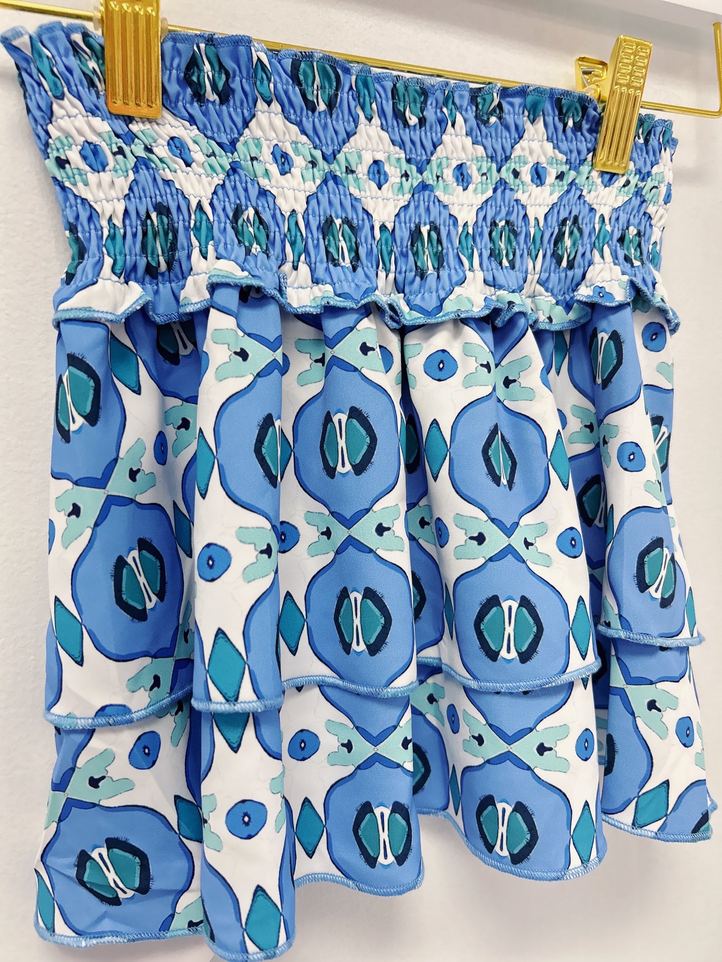 Pleat Lapis Ikat Scottie Skirt