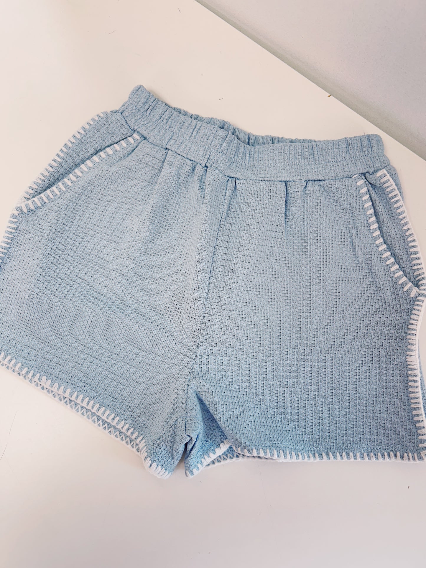 Hayden Blue Knit Shorts