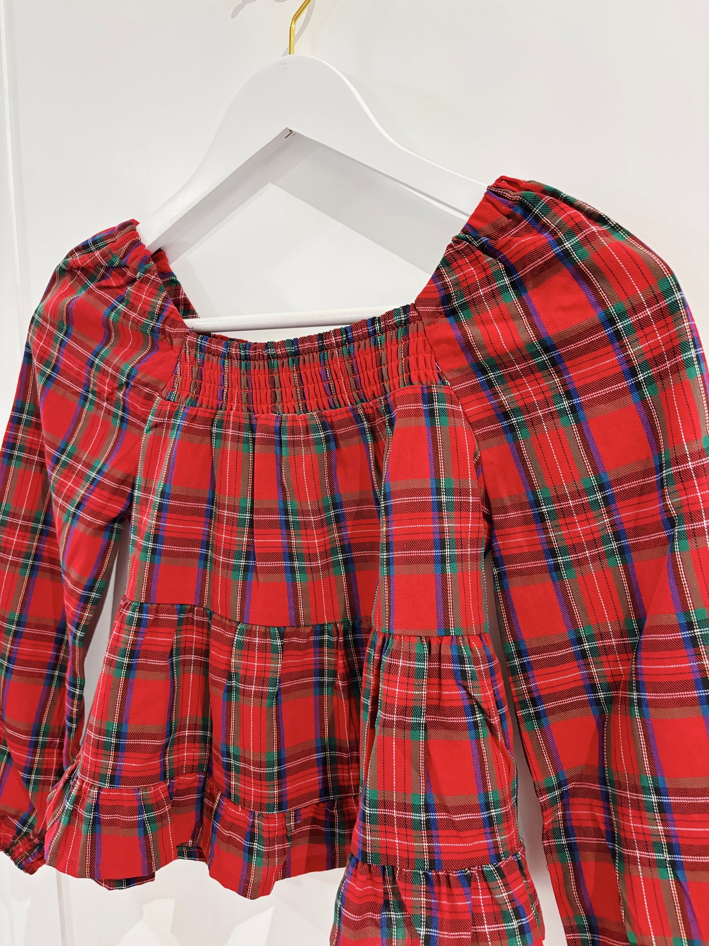 Hayden Christmas Plaid Blouse