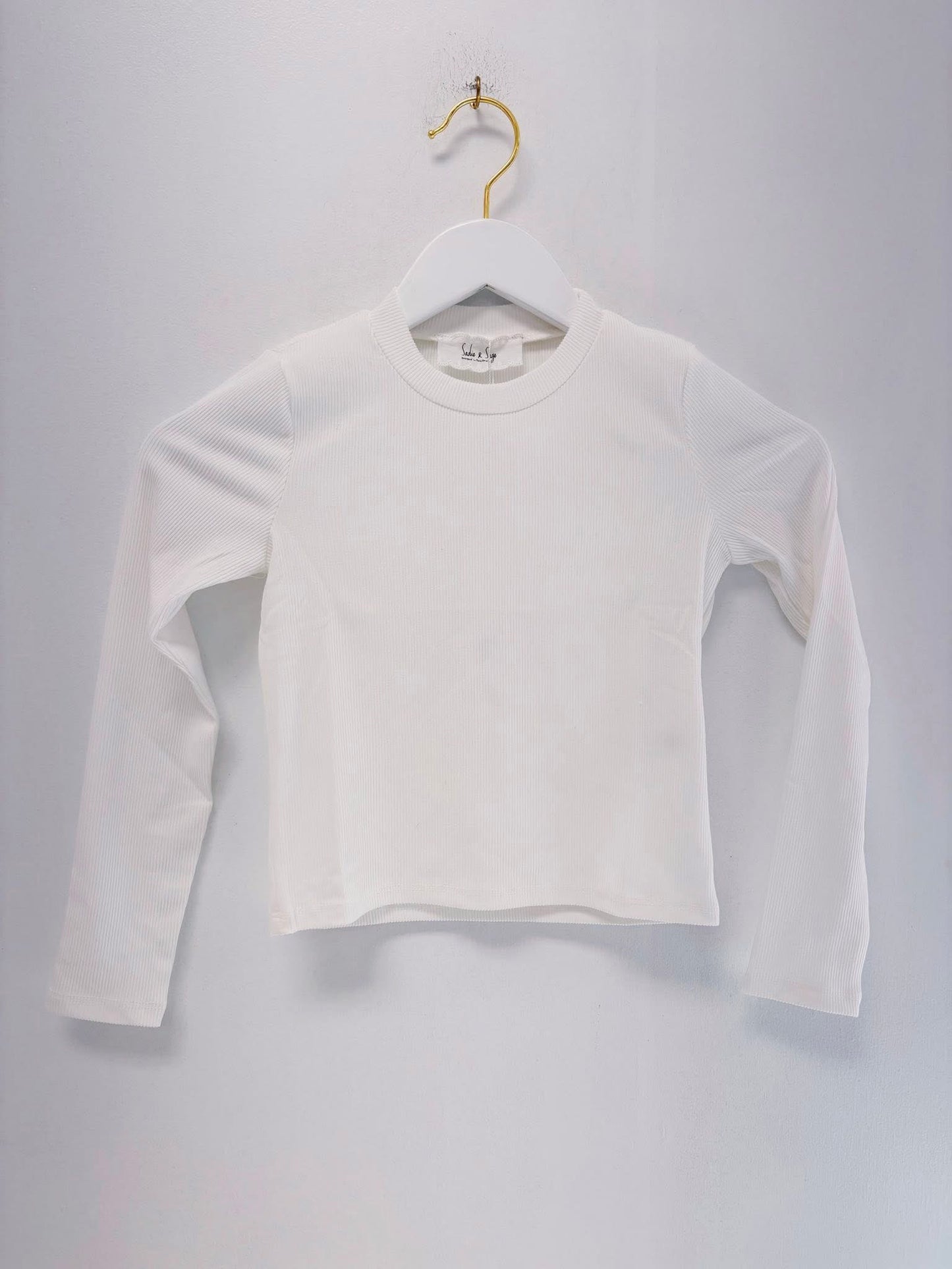 Sadie & Sage White Crewneck Top