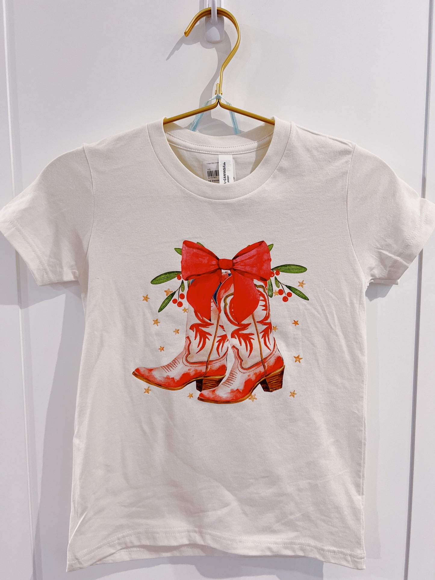 Vintage White Christmas Cowgirl Graphic Tee