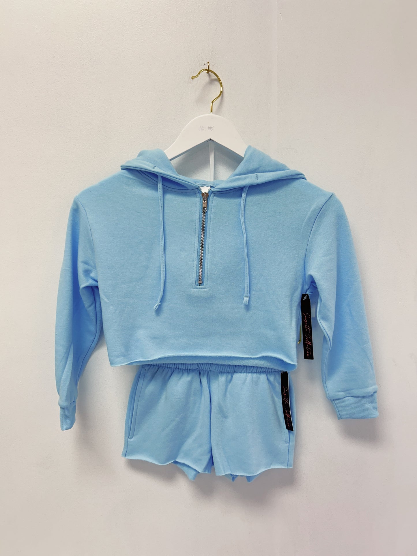 Baby Blue Soft Cloud Short Set
