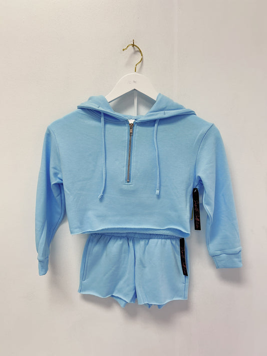 Baby Blue Soft Cloud Short Set
