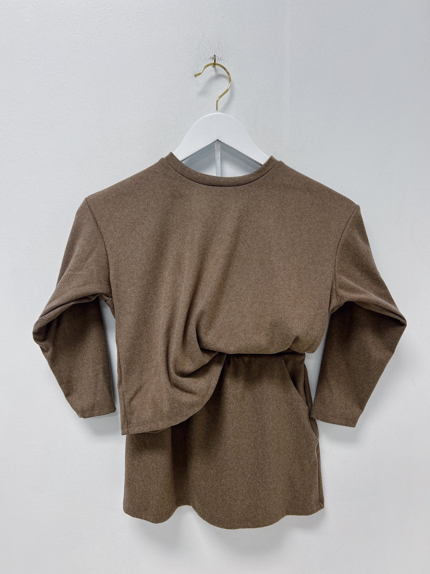 Good Girl Mocha Corduroy Skirt Set