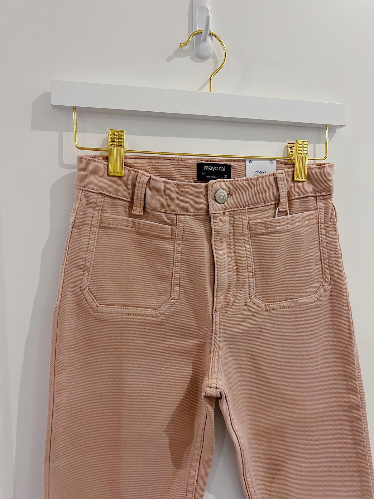 Mayoral Blush Flare Twill Pants