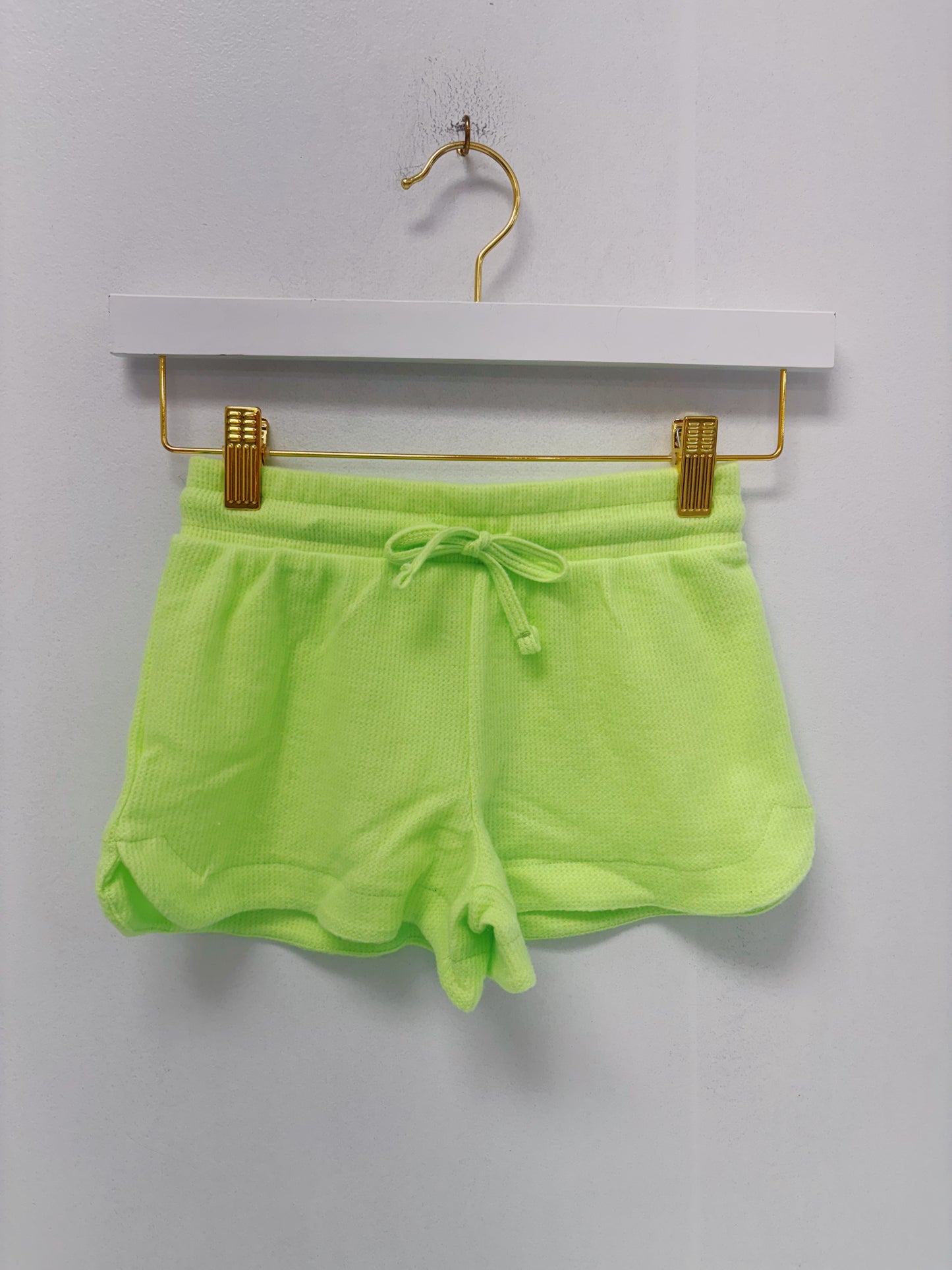 Super Soft Waffle Short Lime Green