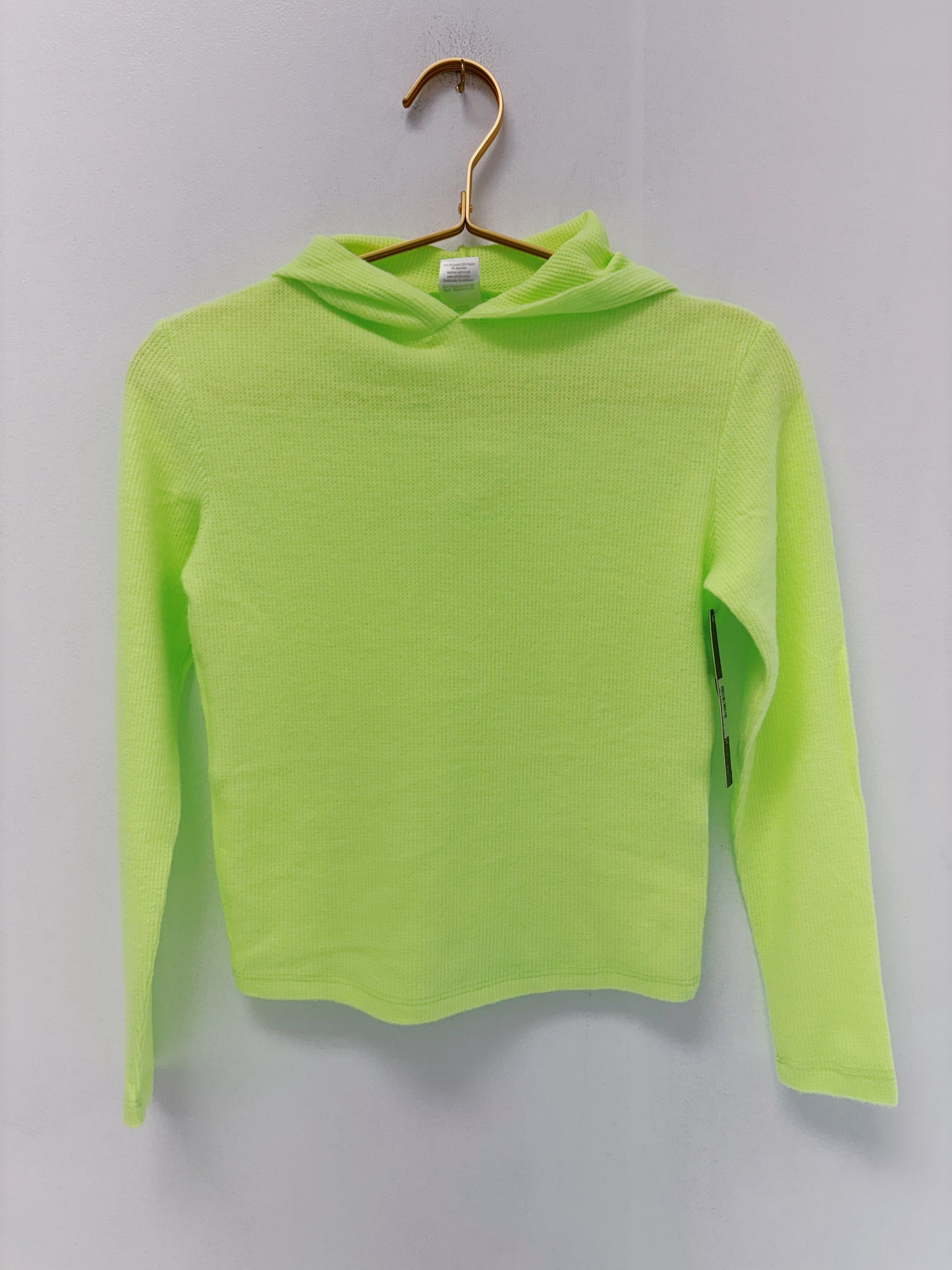 Super Soft Waffle Pullover Hoodie Lime Green